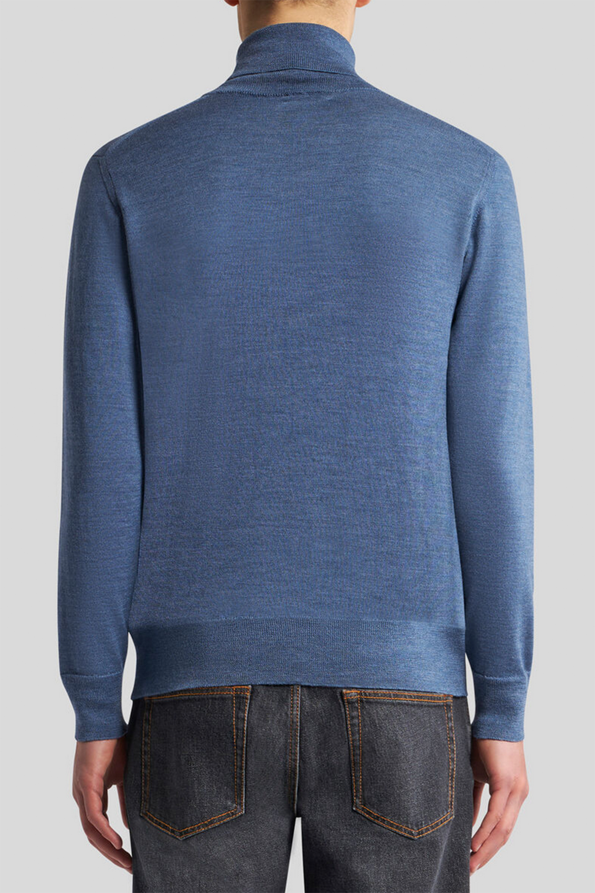 Etro Strickpullover mit T-Neck Mittelblau MITTELBLAU MITTELBLAU Bild 3