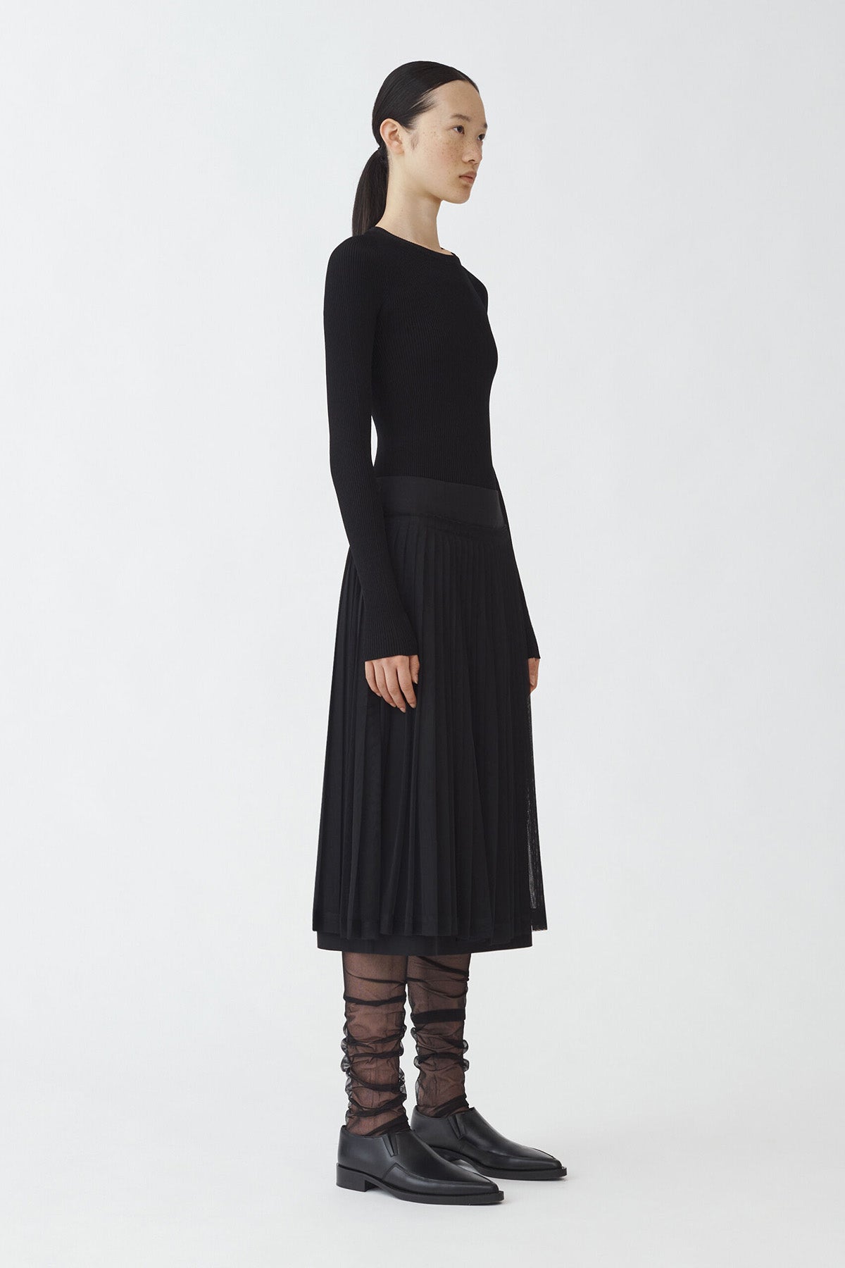 Fabiana Filippi Damen Midirock mit Tülleinsatz Schwarz SCHWARZ Bild 4