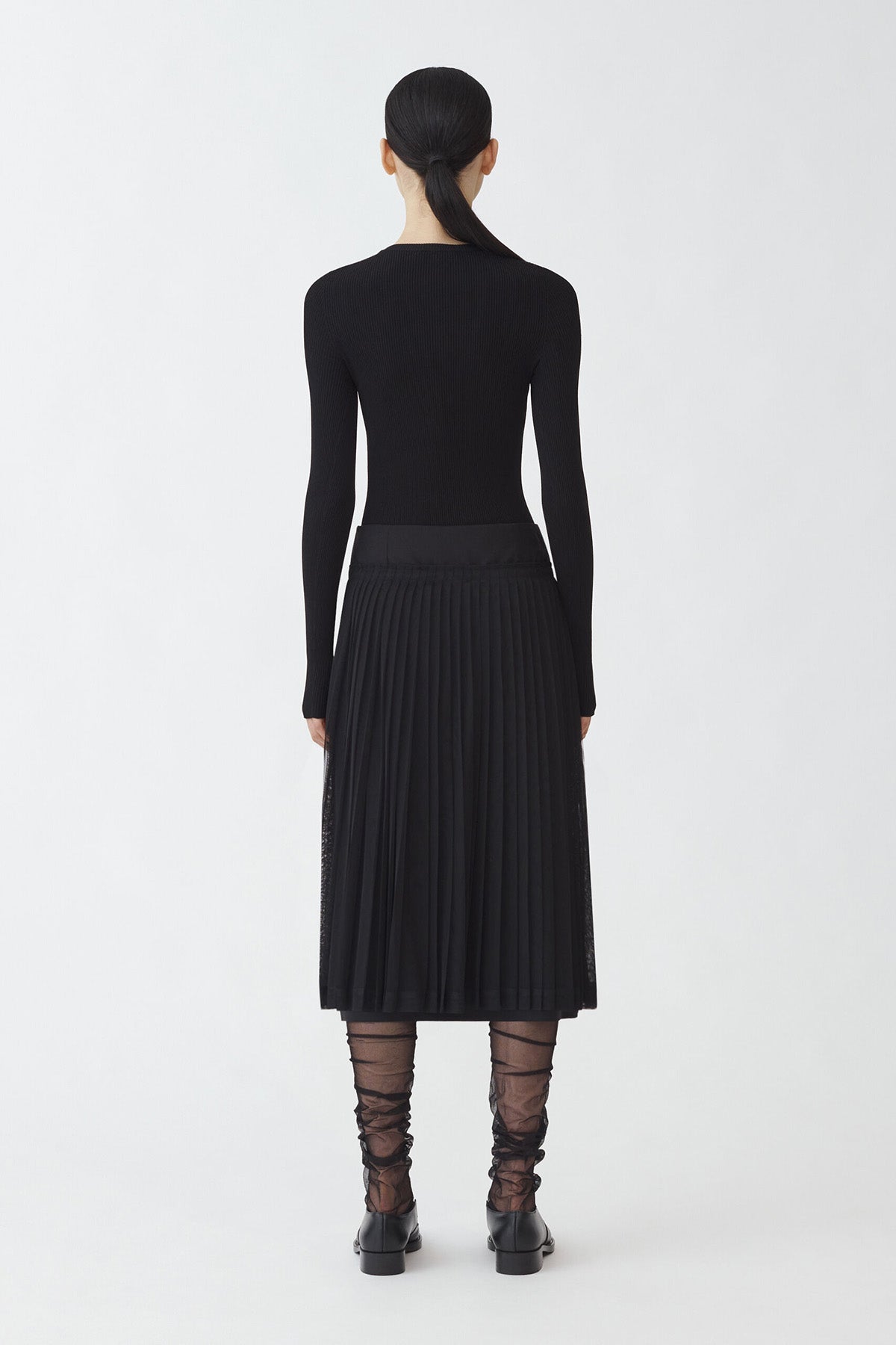 Fabiana Filippi Damen Midirock mit Tülleinsatz Schwarz SCHWARZ Bild 5