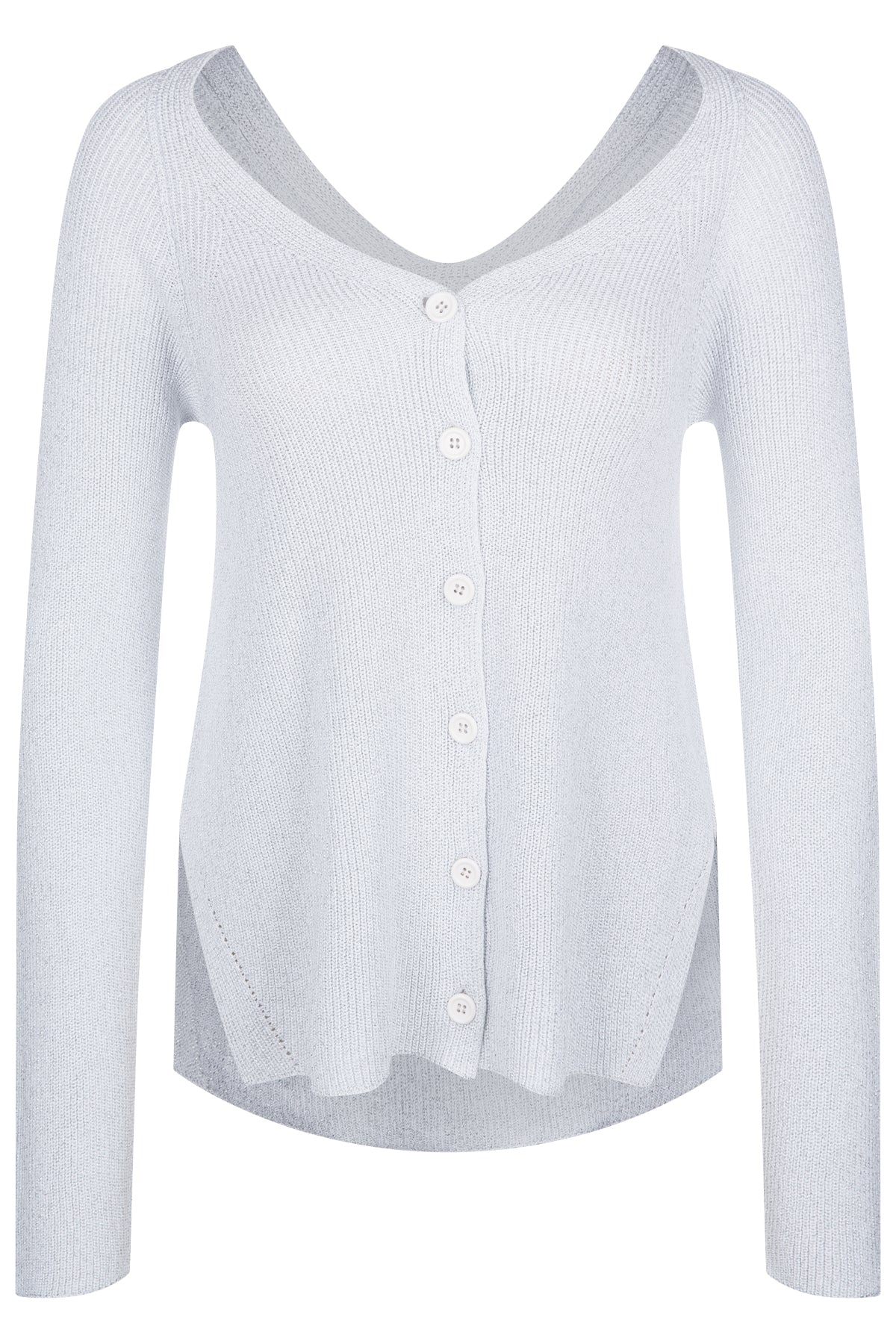 Fabiana Filippi Damen Strickjacke Hellgrau GRAU Bild 1