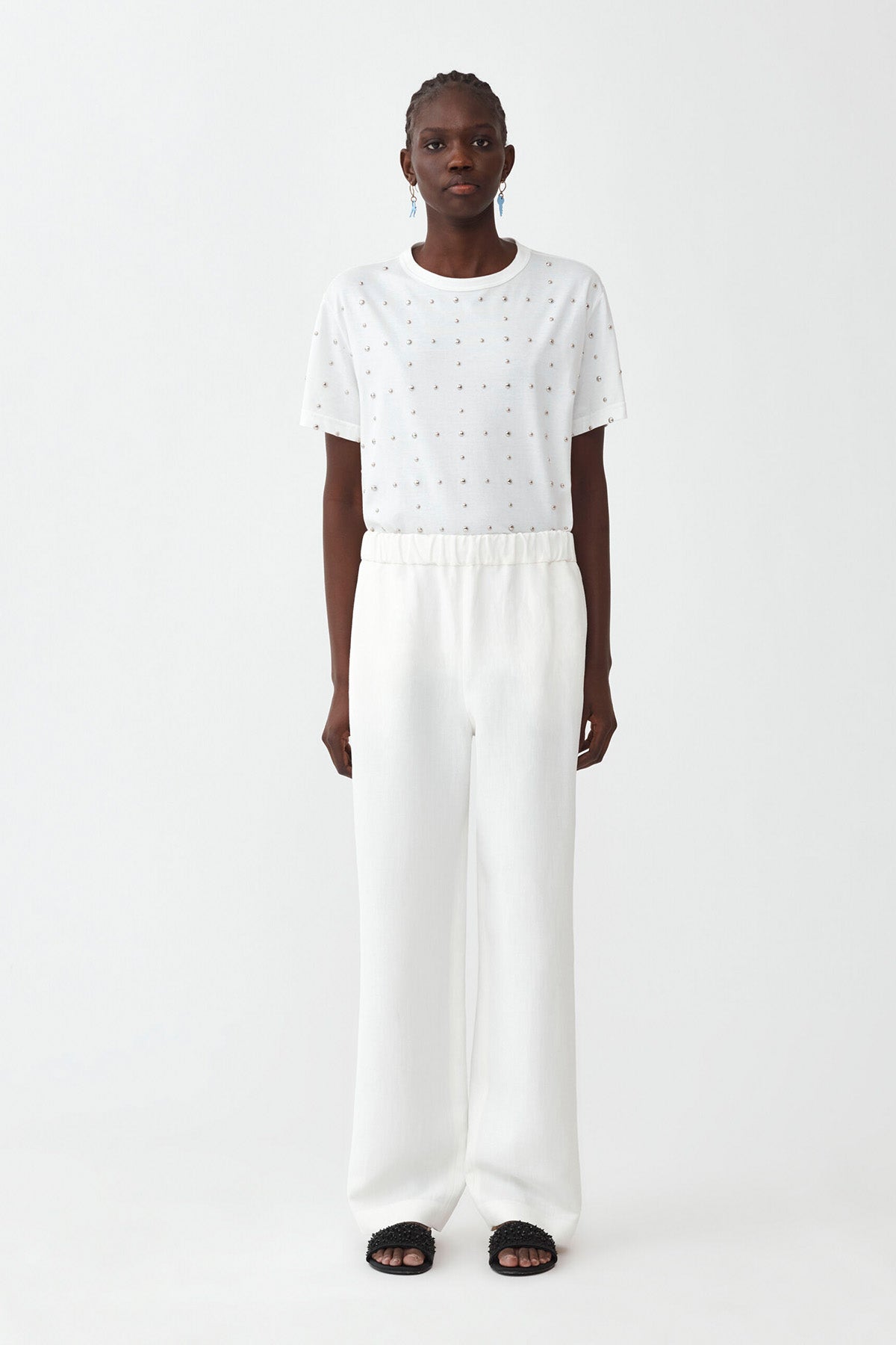 Fabiana Filippi weite Damen Hose Creme WEISS Bild 3
