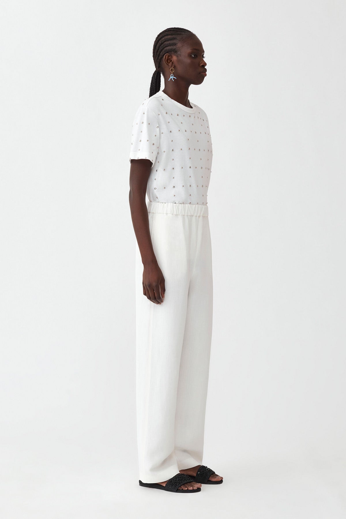 Fabiana Filippi weite Damen Hose Creme WEISS Bild 4