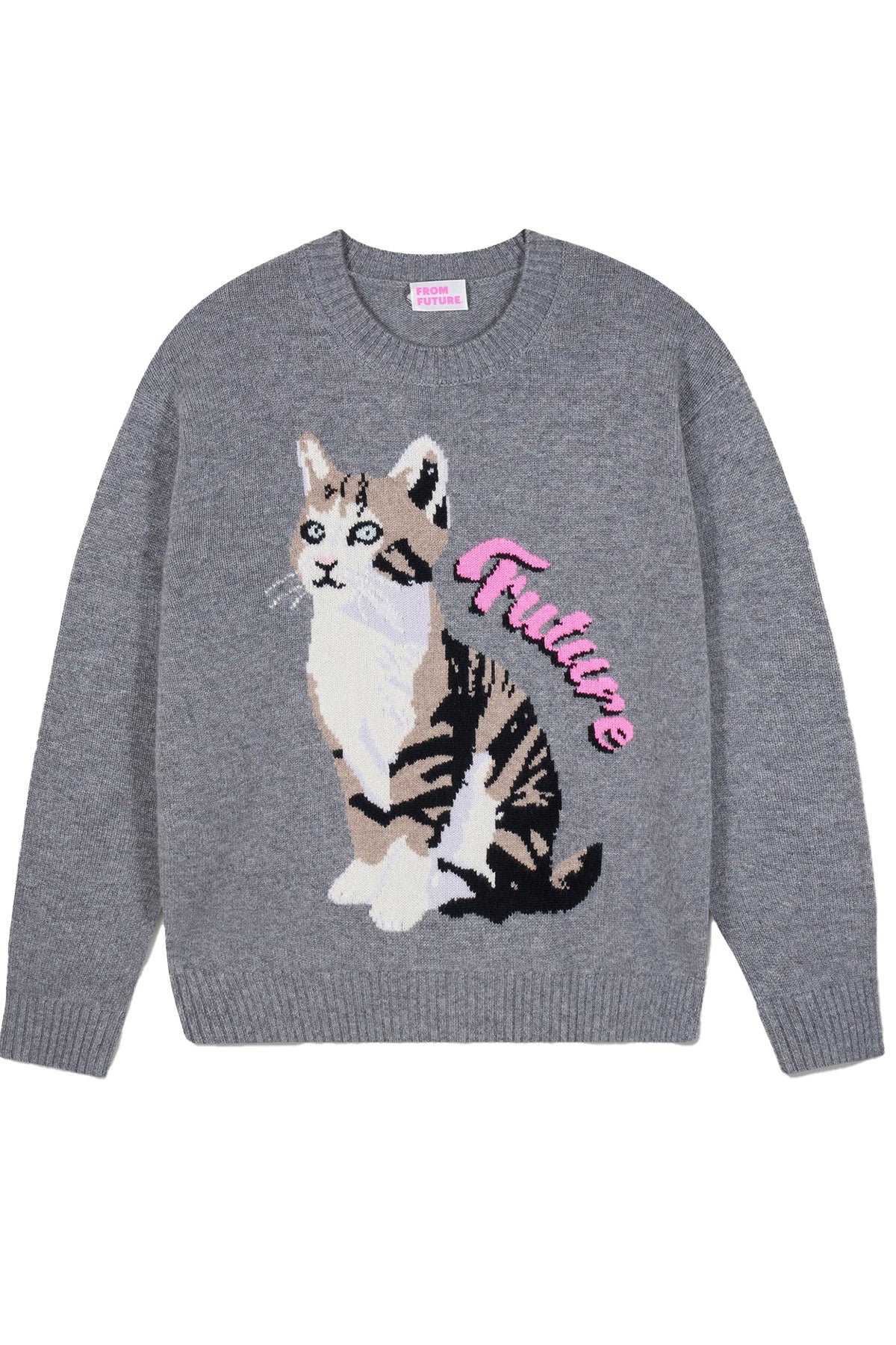 FROM FUTURE Damen Kaschmirpullover Grau 1501 GRIS CHINE FONCE Bild 1