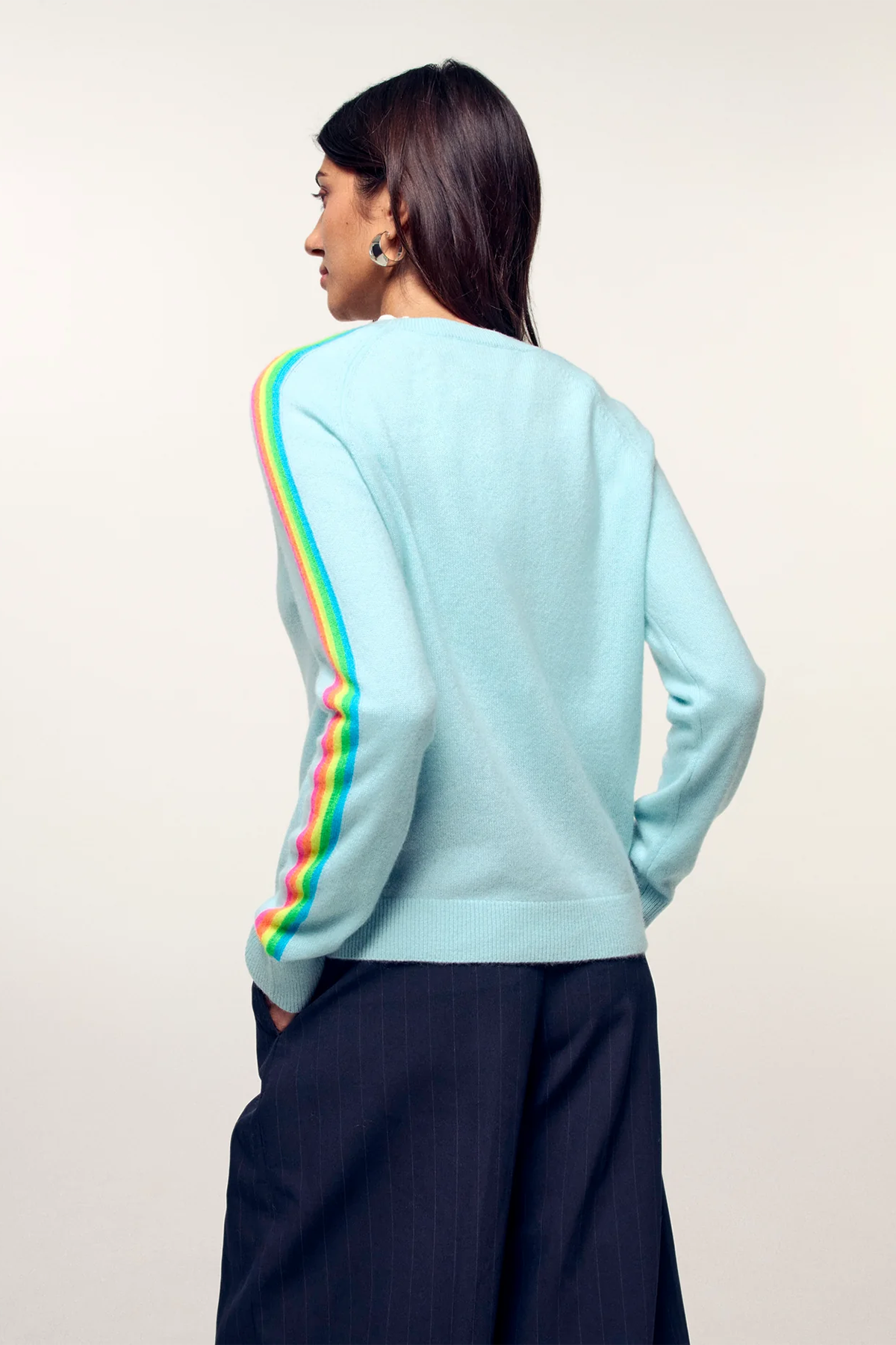 FROM FUTURE Damen Kaschmirpullover Hellblau HELLBLAU Bild 4