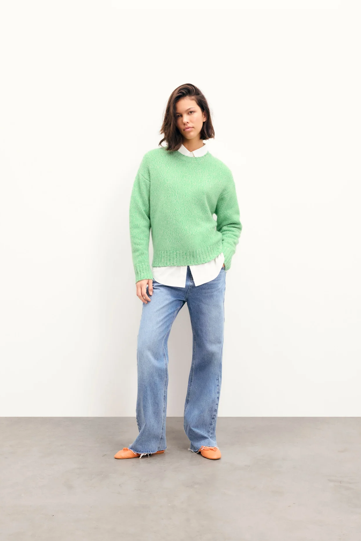FROM FUTURE Damen Kaschmirpullover Hellgrün HELLGRÜN Bild 2