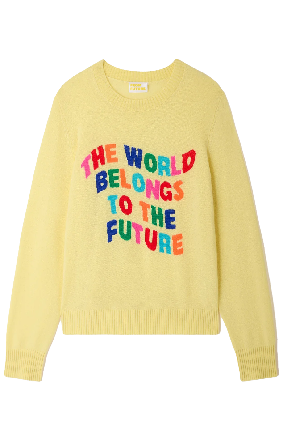 FROM FUTURE Damen Kaschmirpullover Intarsia Star Yellow GELB Bild 1