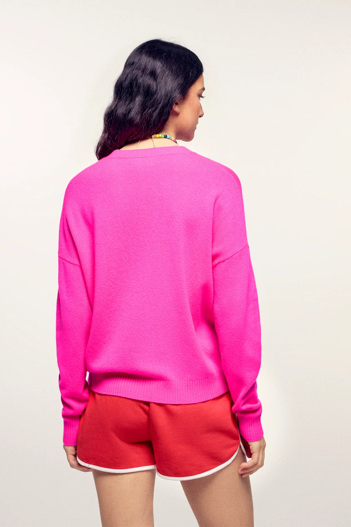 FROM FUTURE Damen Kaschmirpullover mit Erdbeere Pink PINK Bild 3