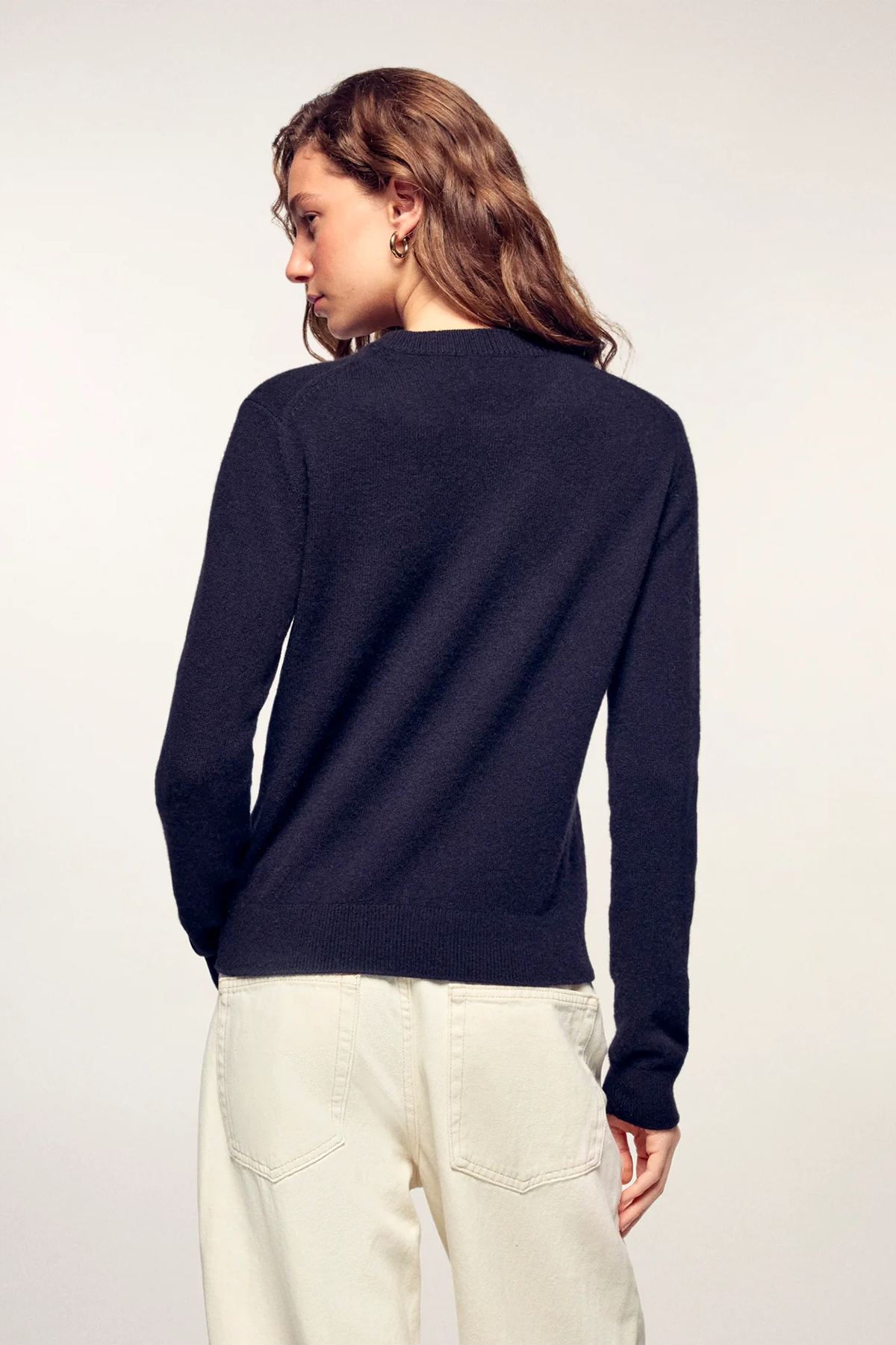 FROM FUTURE Damen Kaschmirpullover mit Herz Schwarz SCHWARZ Bild 3