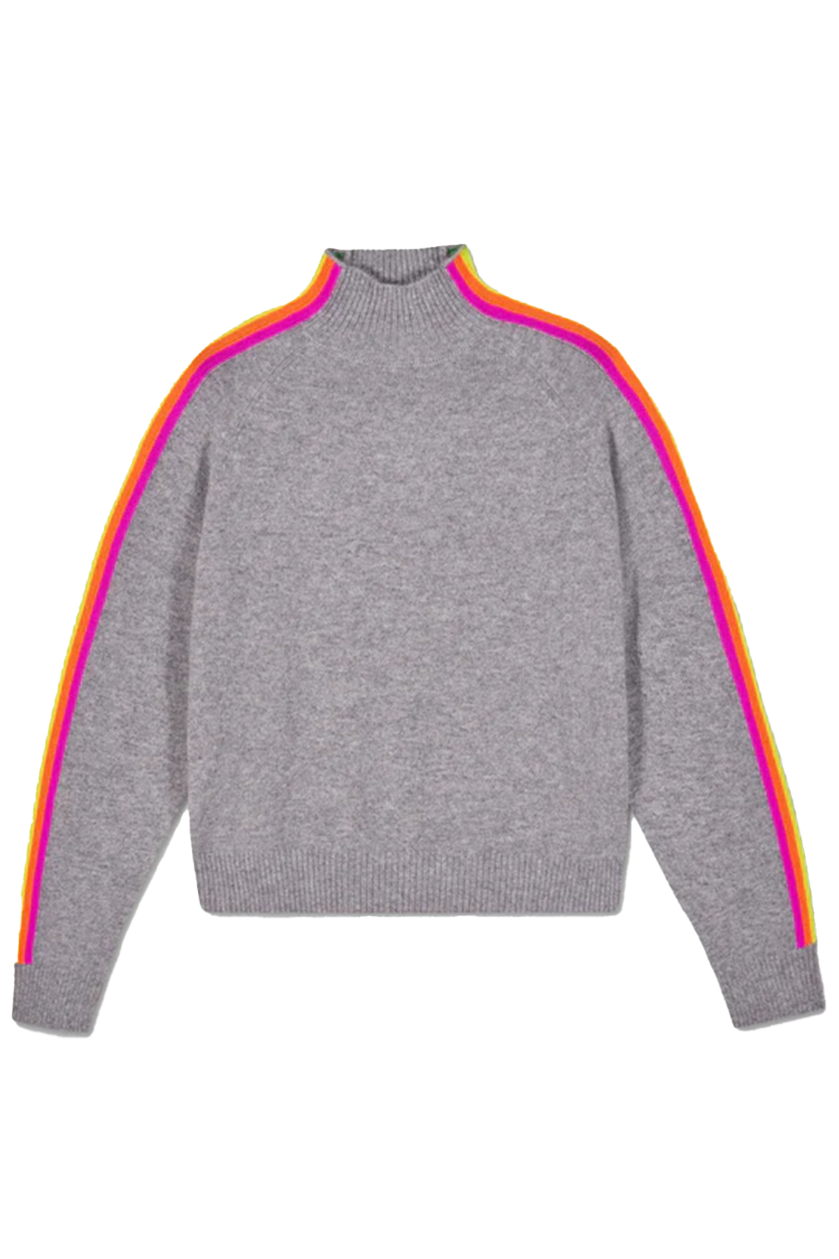 FROM FUTURE Damen Kaschmirpullover mit Stehkragen Grau 1500 GRIS CHINE FONCE Bild 1