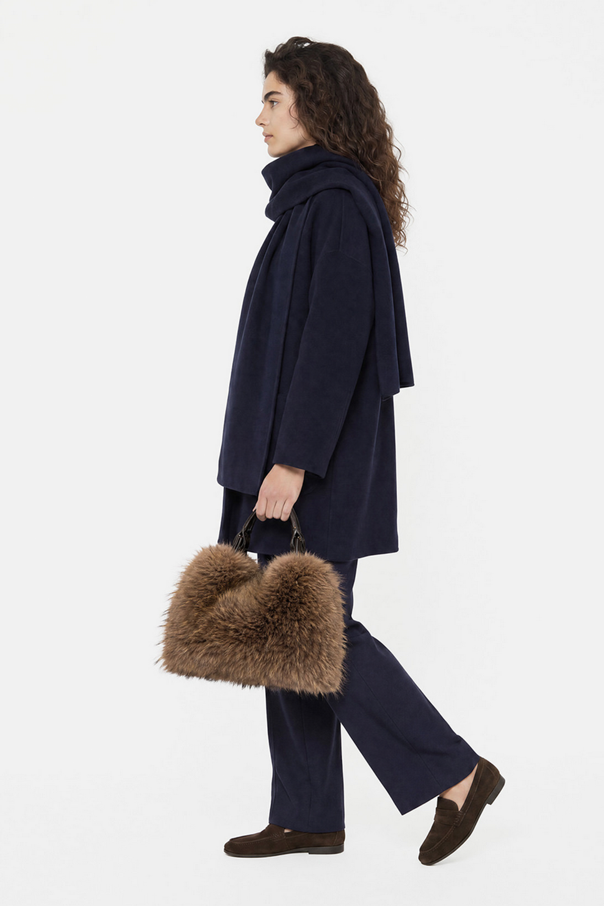 Gianni Chiarini Damen Handtasche Dua aus Kunstpelz Espresso BRAUN Bild 2