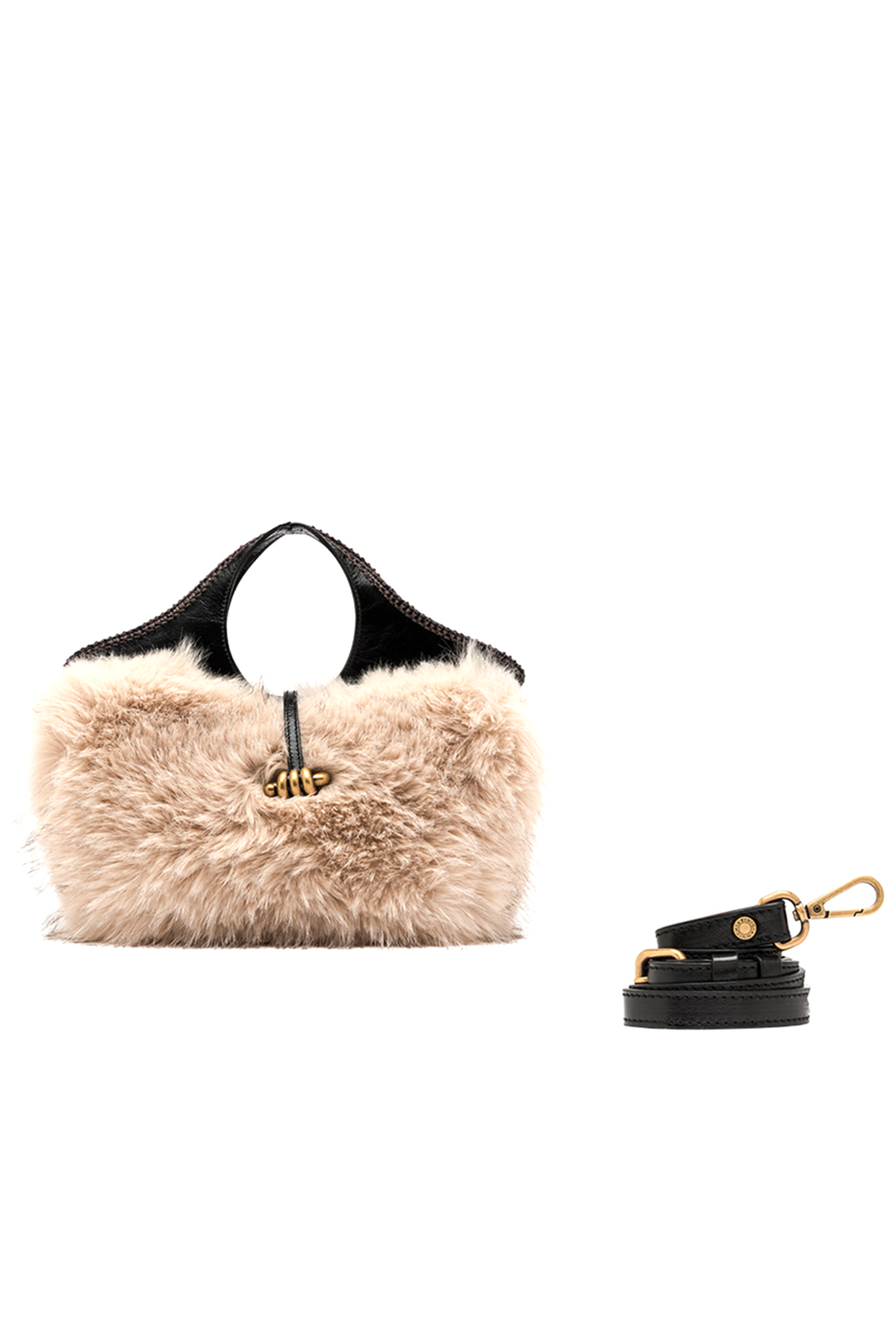 Gianni Chiarini Damen Handtasche Infinity aus Kunstpelz Alabaster ALABASTER Bild 4