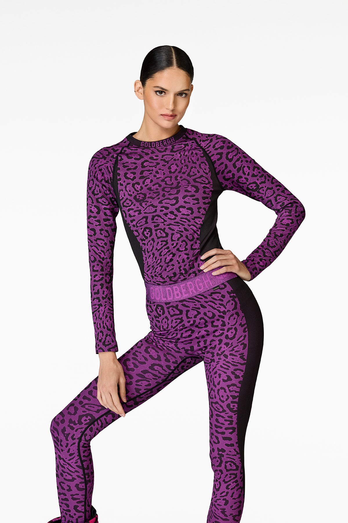 Goldbergh Damen Baselayer Hose Caitlyn Jaguar Carnivale LILA Bild 4
