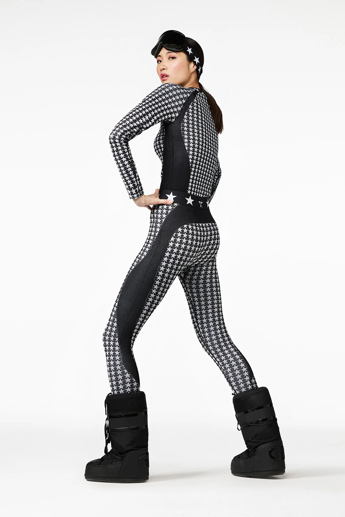 Goldbergh Damen Baselayer Hose Celeste Schwarz/Weiss SCHWARZ Bild 2