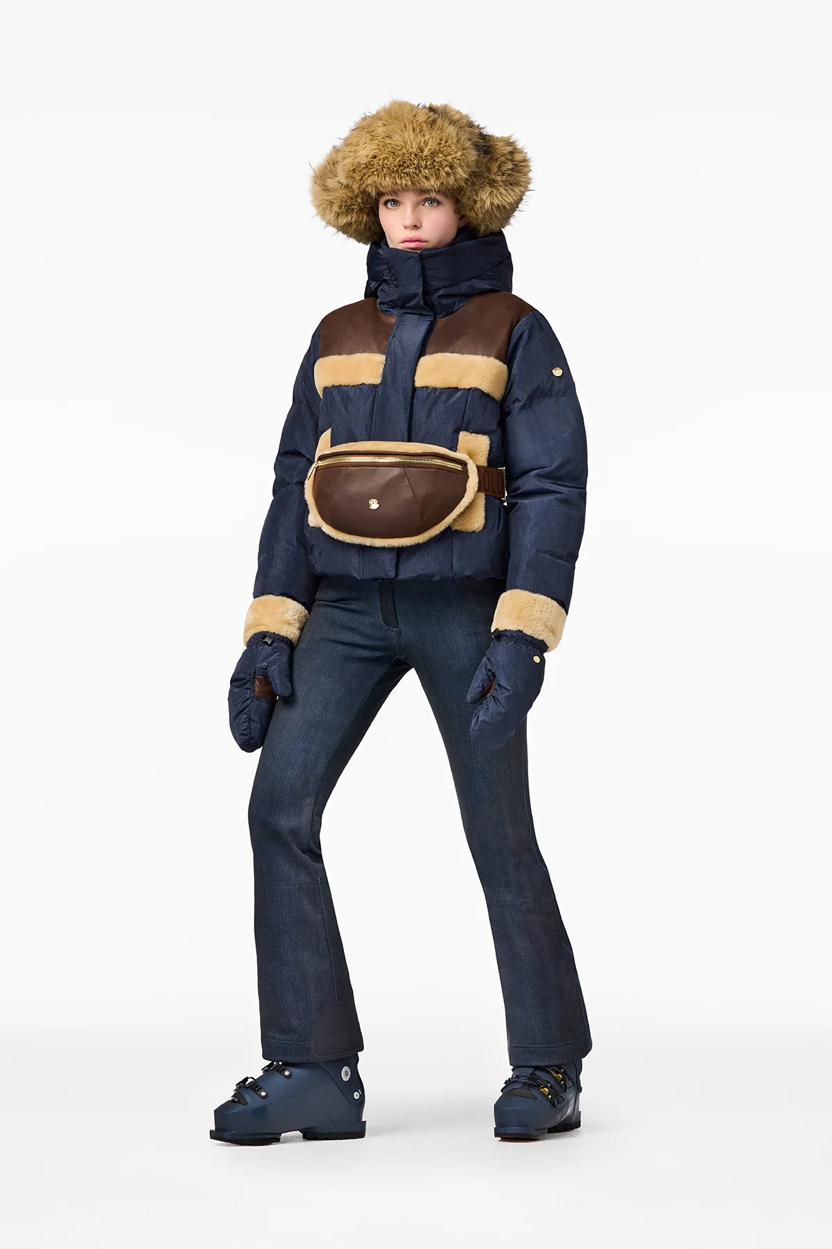 Goldbergh Damen Daunenjacke mit Fäustlingen Kori Raw Denim 0050 raw denim Bild 2
