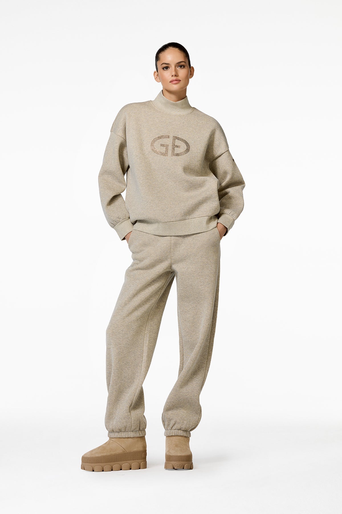 Goldbergh Damen Pullover Sizzle, Beige GRAU Bild 2