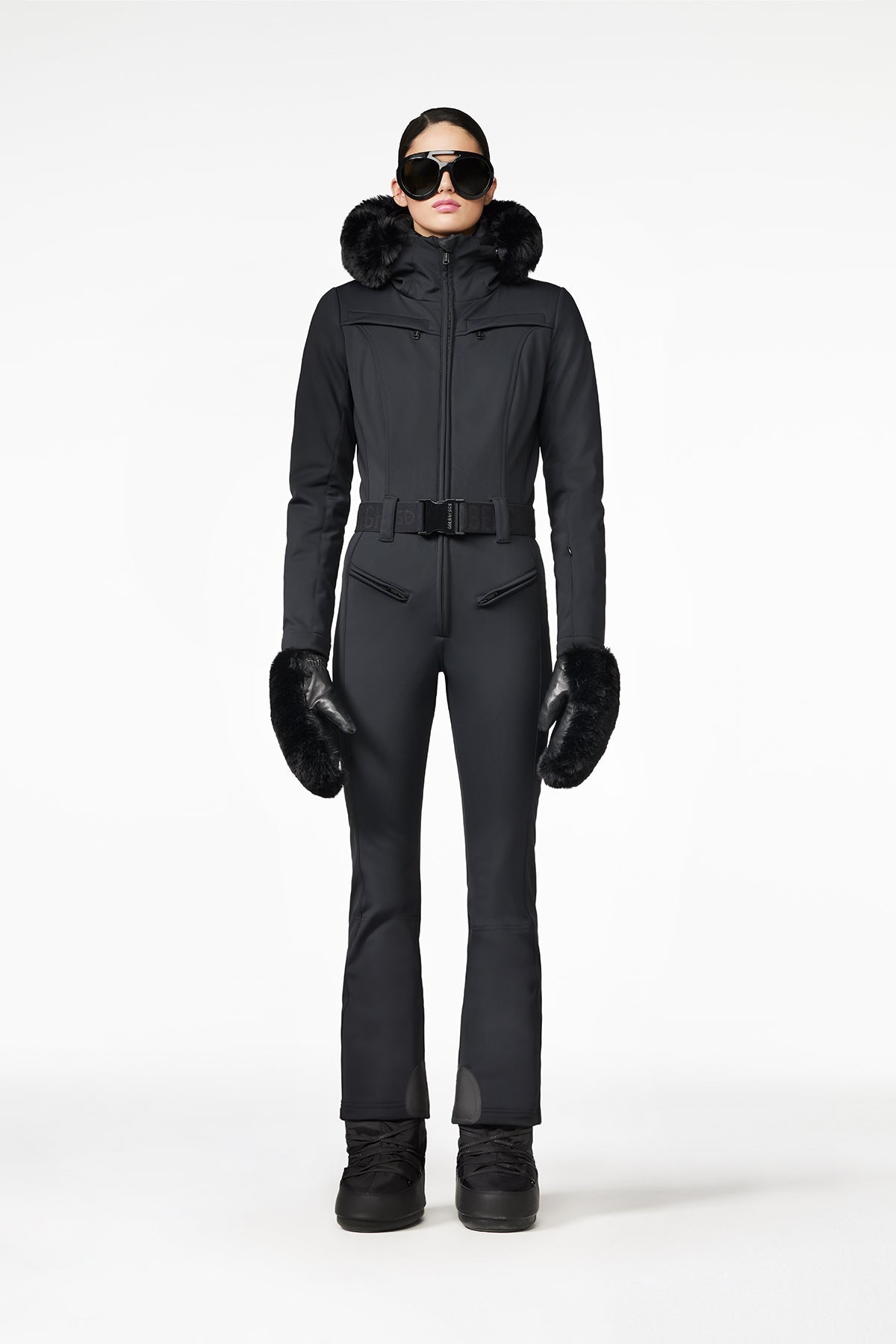 Goldbergh Damen Skianzug Parry Faux Border Schwarz 9000 black Bild 2