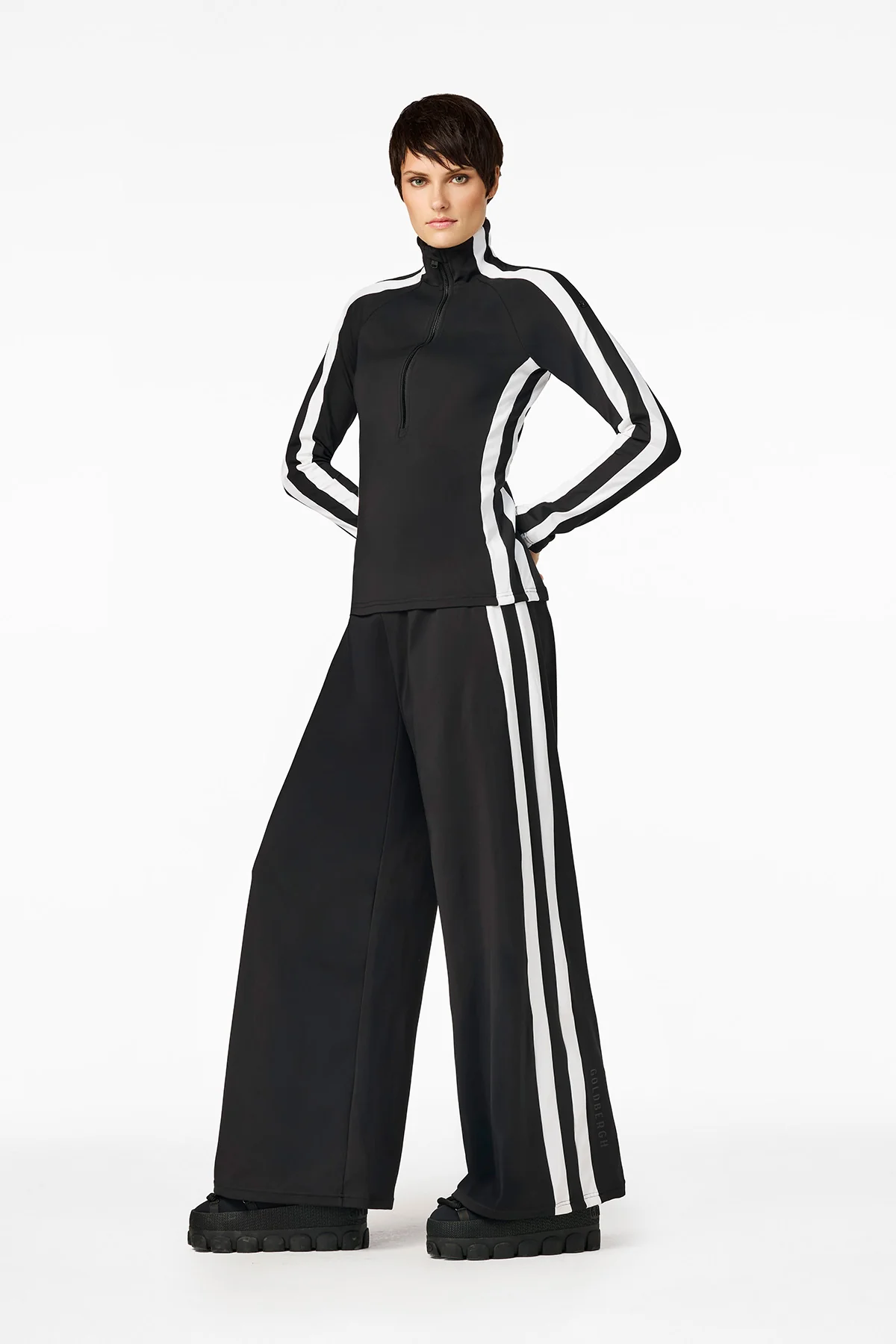 Goldbergh Damen Wide Leg Hose Banda Schwarz SCHWARZ Bild 2