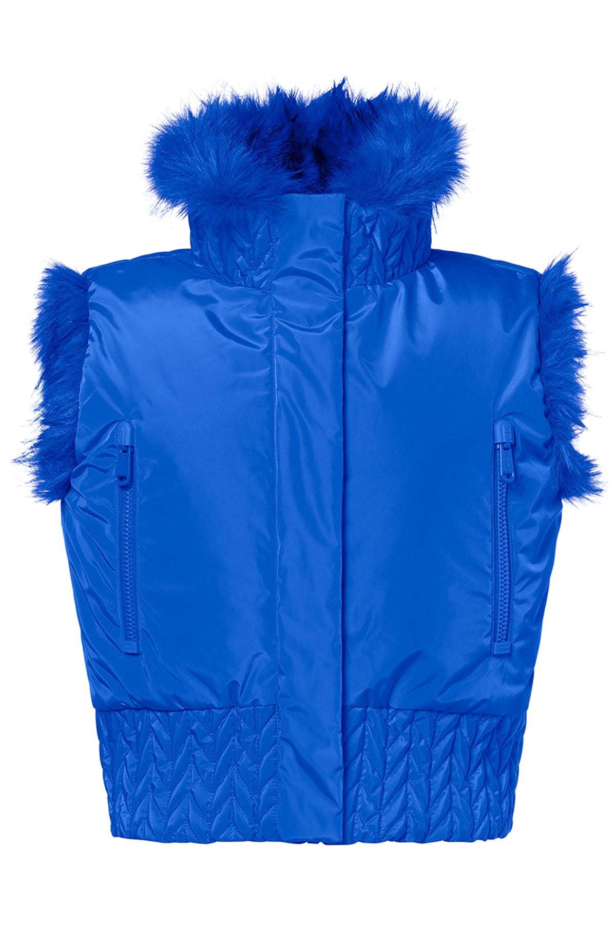 Goldbergh wendbare Damen Plüschweste Dahlia Dazzling Blue 5634 dazzling blue Bild 4