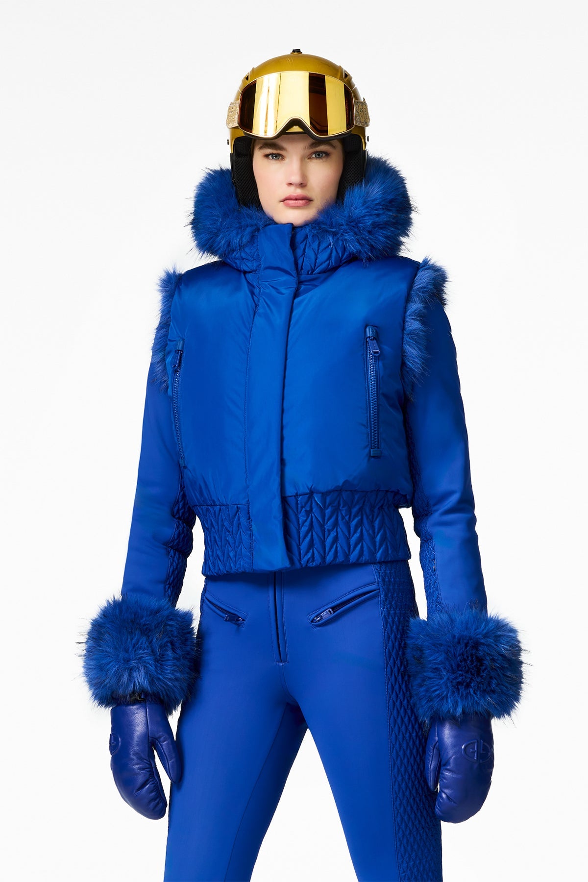Goldbergh wendbare Damen Plüschweste Dahlia Dazzling Blue 5634 dazzling blue Bild 6