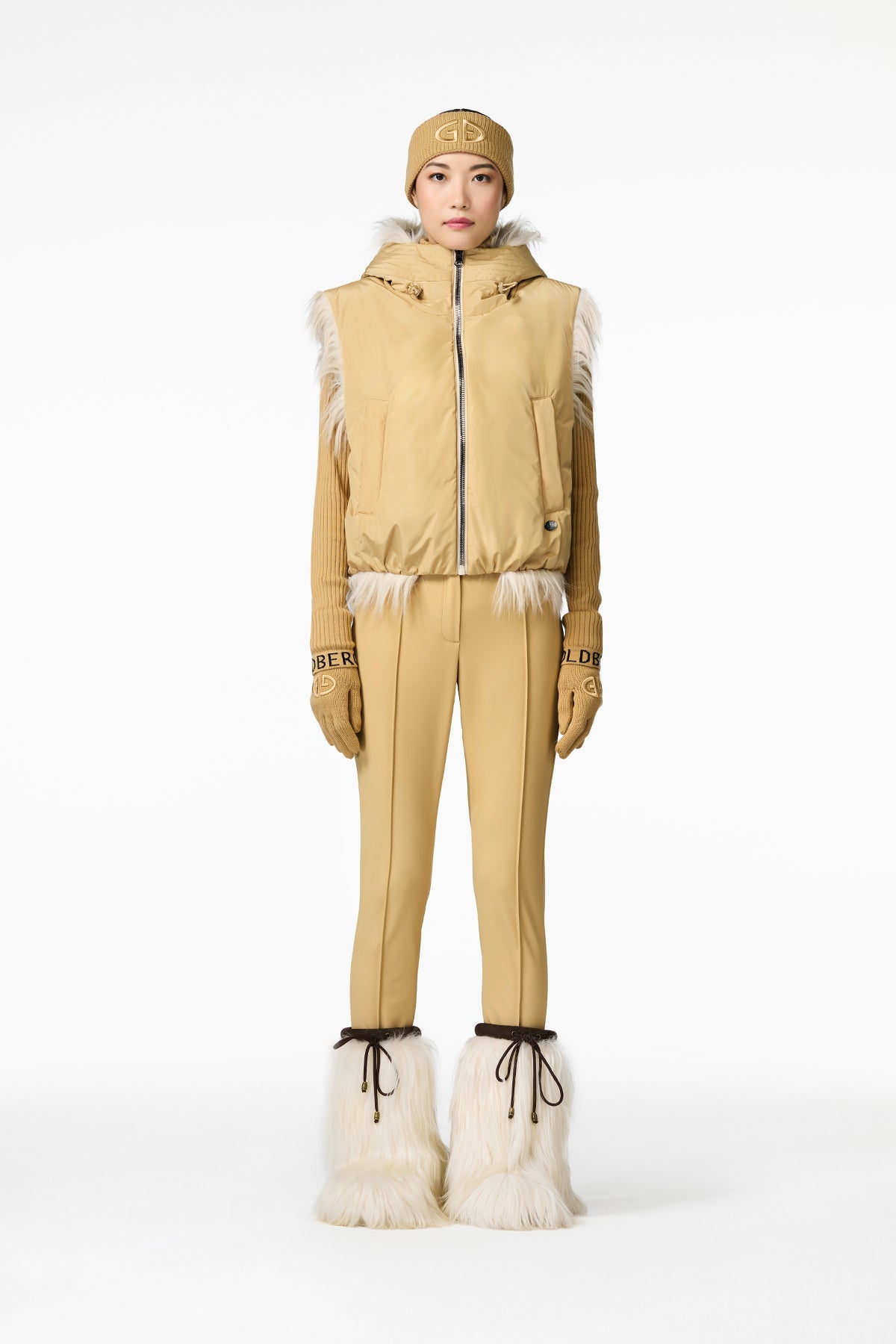 Goldbergh wendbare Damen Weste Yara Beige 7484 caramello Bild 2