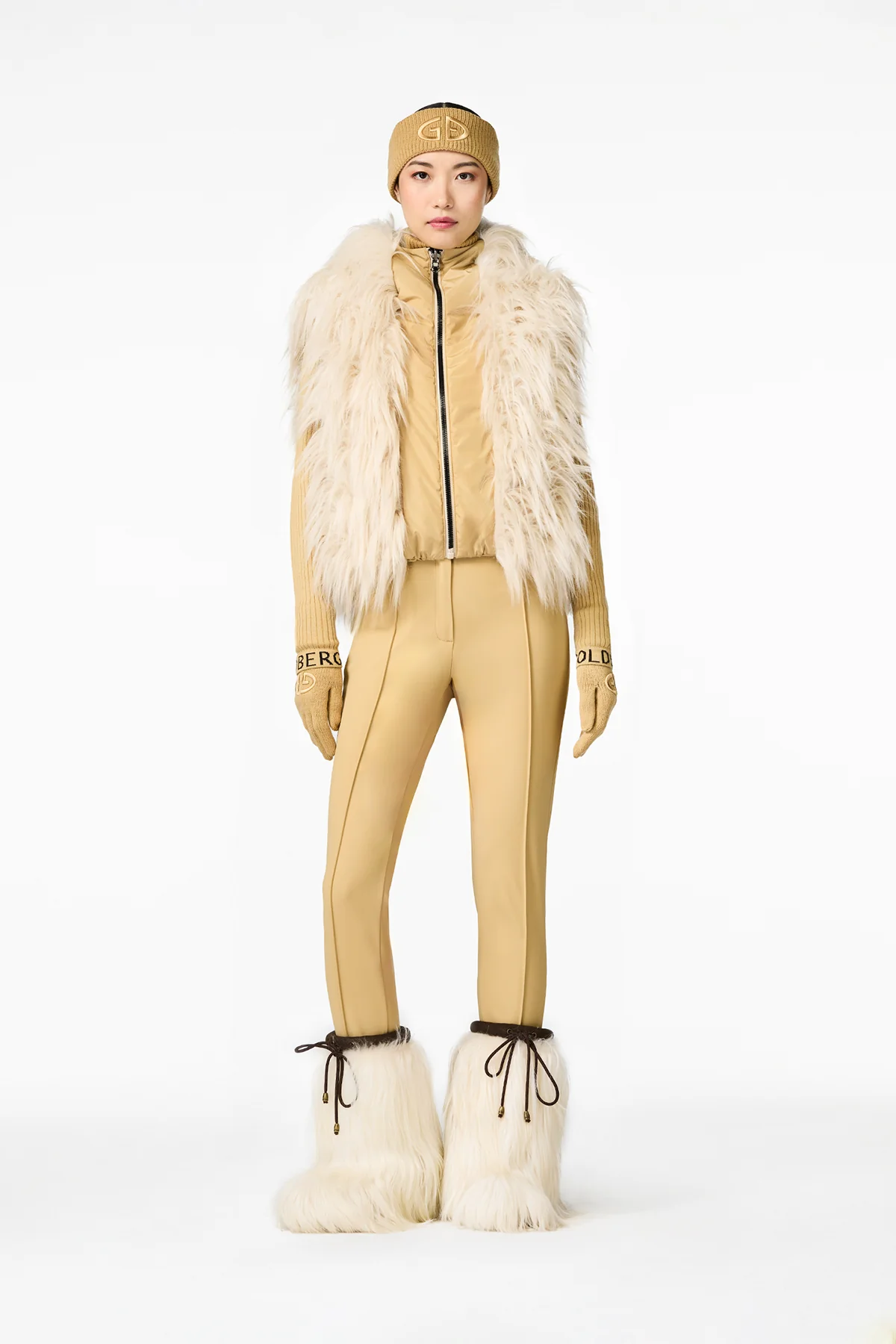 Goldbergh wendbare Damen Weste Yara Beige 7484 caramello Bild 4