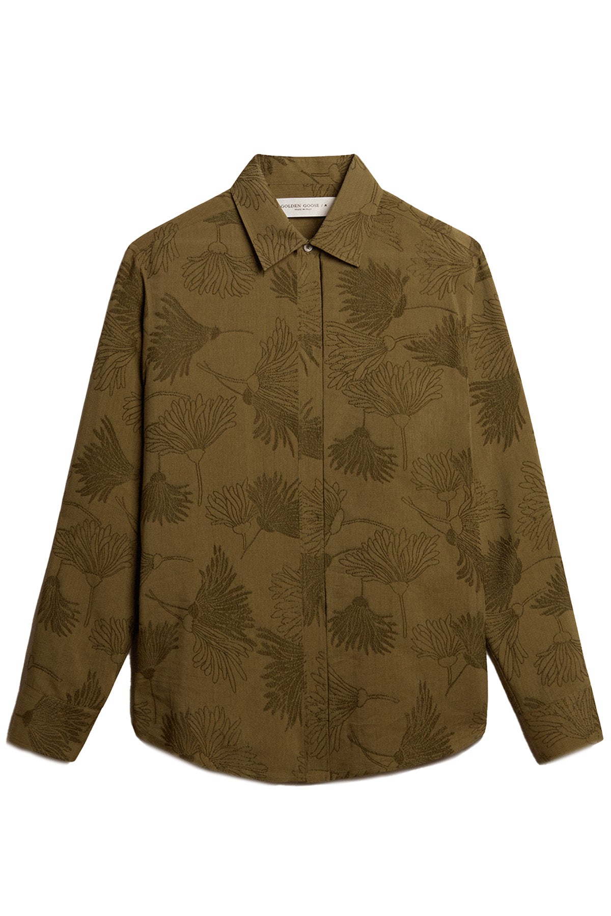 Golden Goose Damen Bluse Batilda Boyfriend Basic Kalamata OLIVE Bild 1