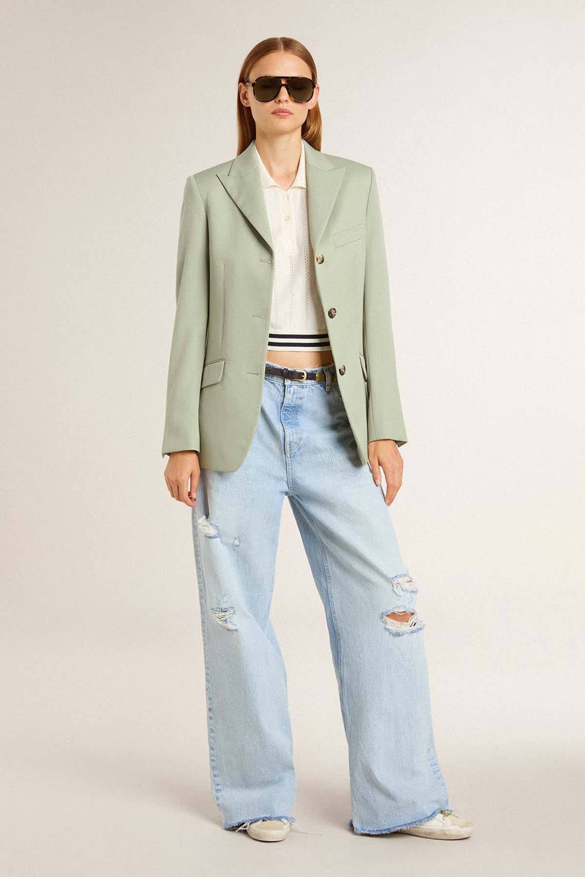 Golden Goose Damen Jeans in Lived-in-Optik Hellblau HELLBLAU Bild 2