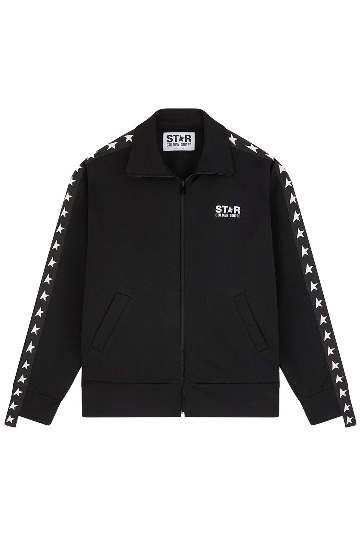 Golden Goose Damen Sweatjacke mit Sternen Schwarz SCHWARZ Bild 1