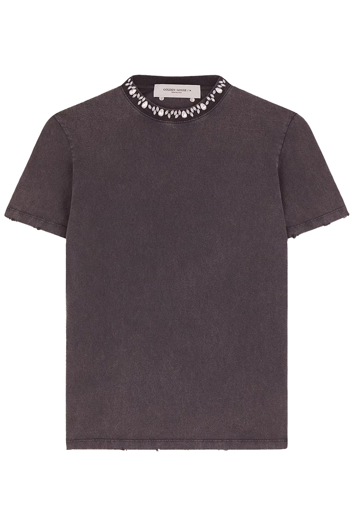 Golden Goose Damen T-Shirt mit Kristallen Anthrazit Grau ANTHRAZIT GRAU Bild 1