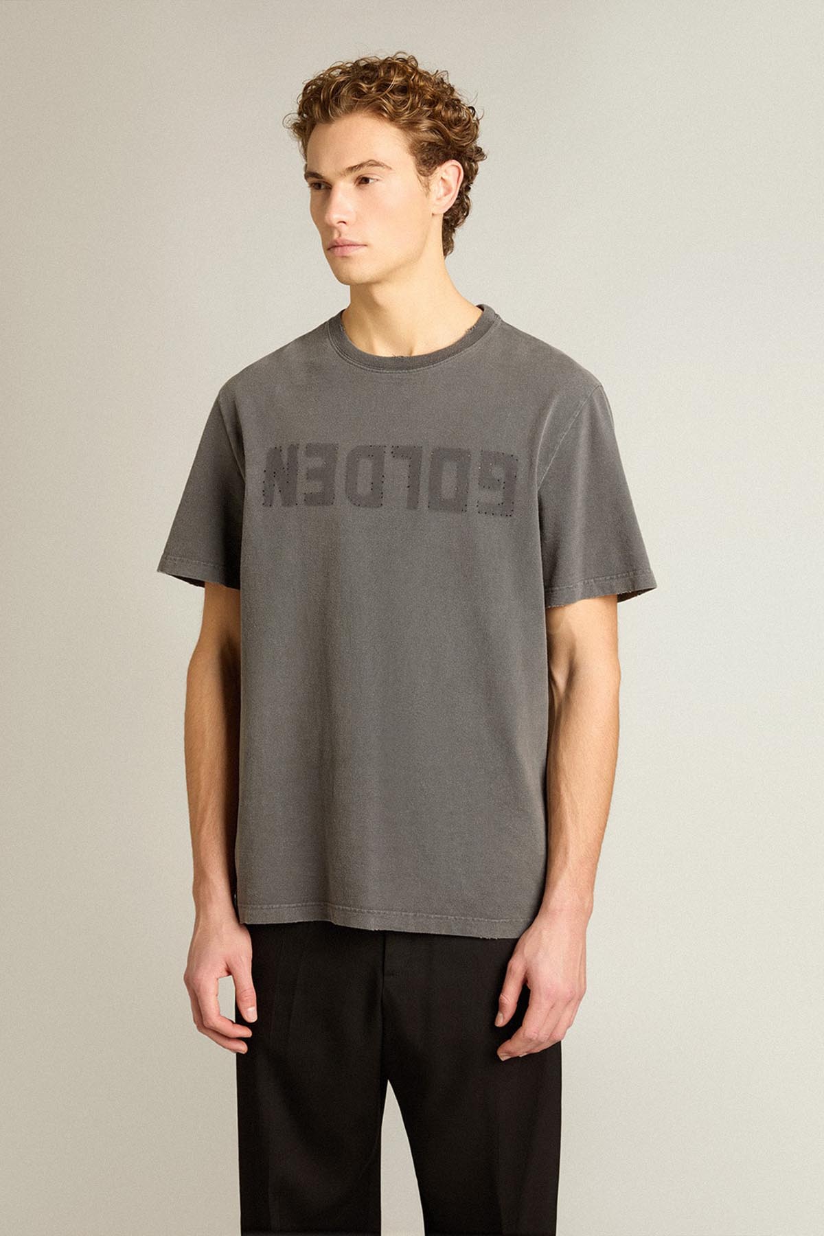 Golden Goose Herren T-Shirt Grau ANTHRAZIT GRAU Bild 2
