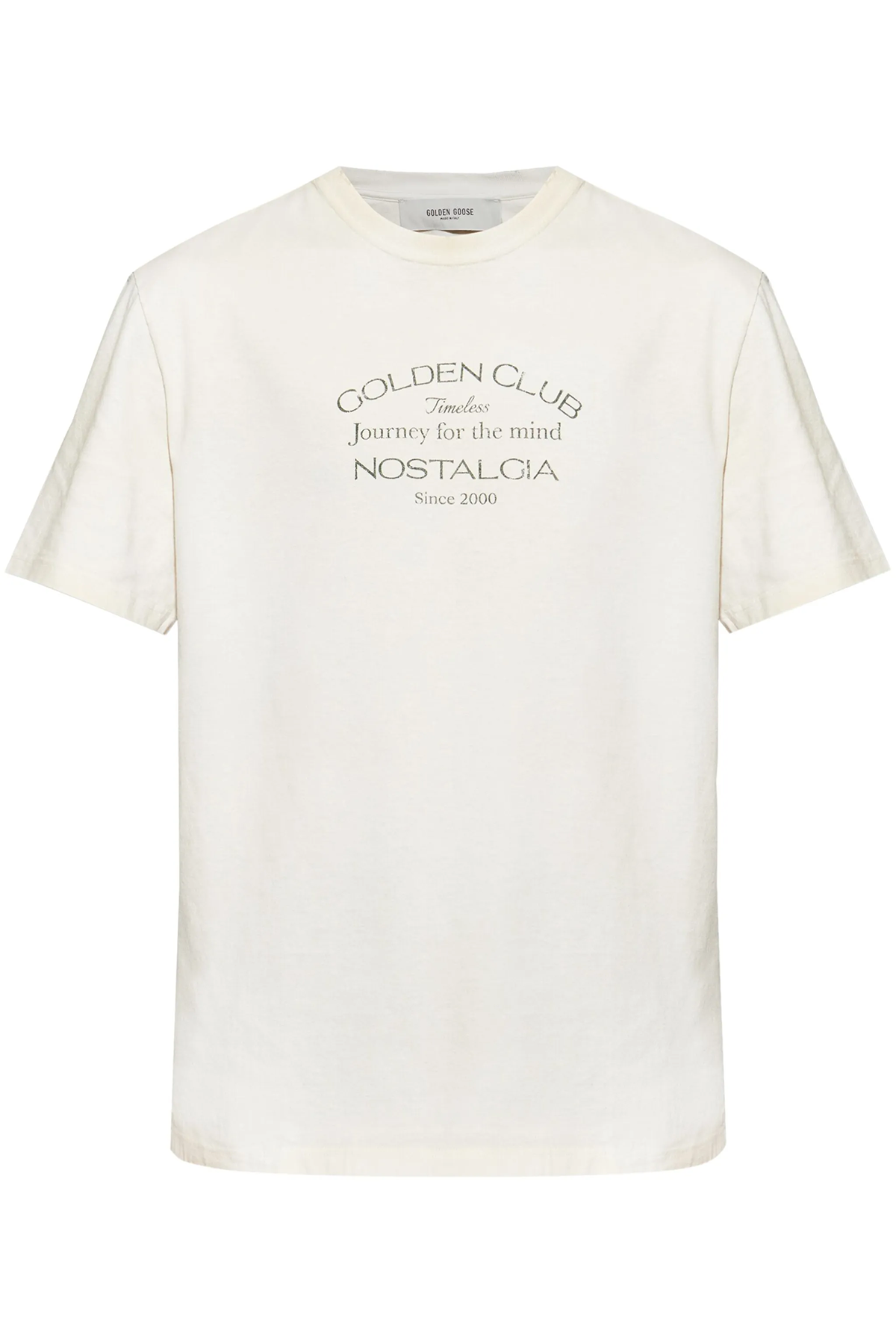 Golden Goose Herren T-Shirt mit Slogan-Print Natur-Weiss NATUR-WEISS Bild 1