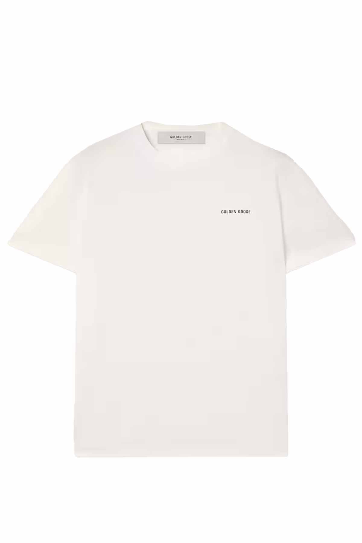 Golden Goose Herren T-Shirt Regular Fit Vintage White WEISS Bild 1