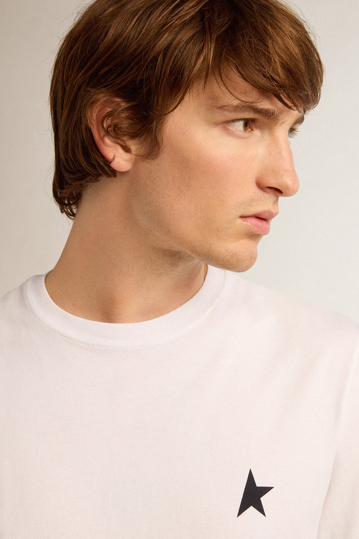 Golden Goose Herren T-Shirt Small Star Weiss WEISS Bild 2