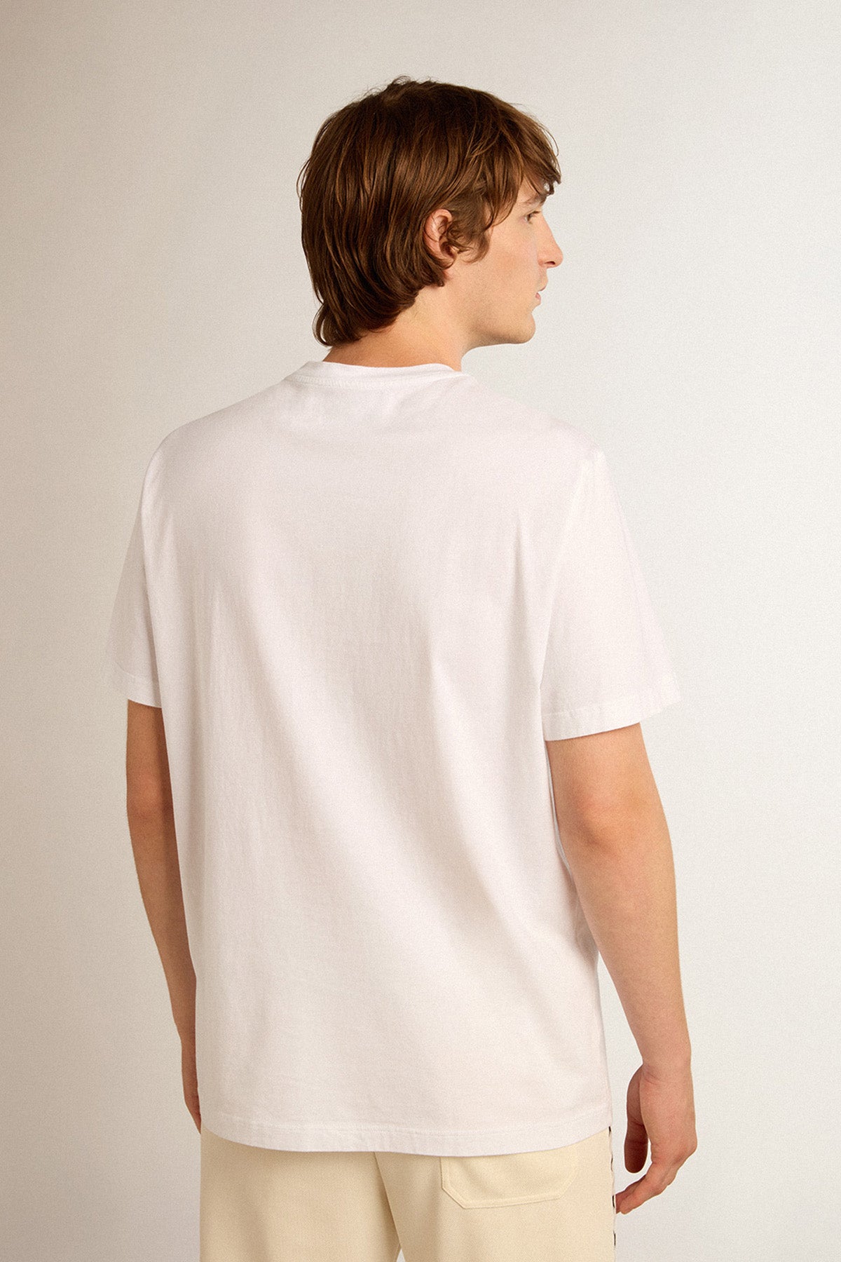 Golden Goose Herren T-Shirt Small Star Weiss WEISS Bild 3