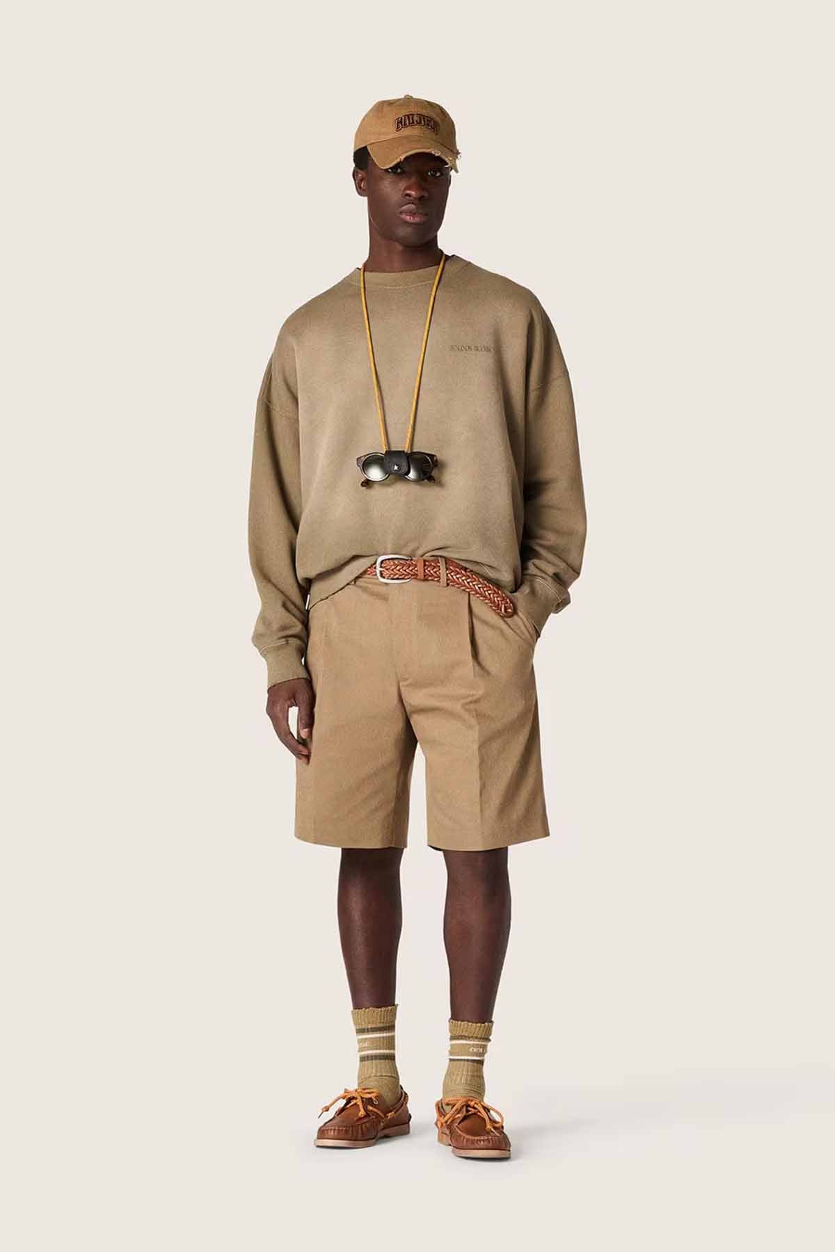 Golden Goose Unisex Sweatshirt in Bleached Look Military Green BEIGE Bild 2