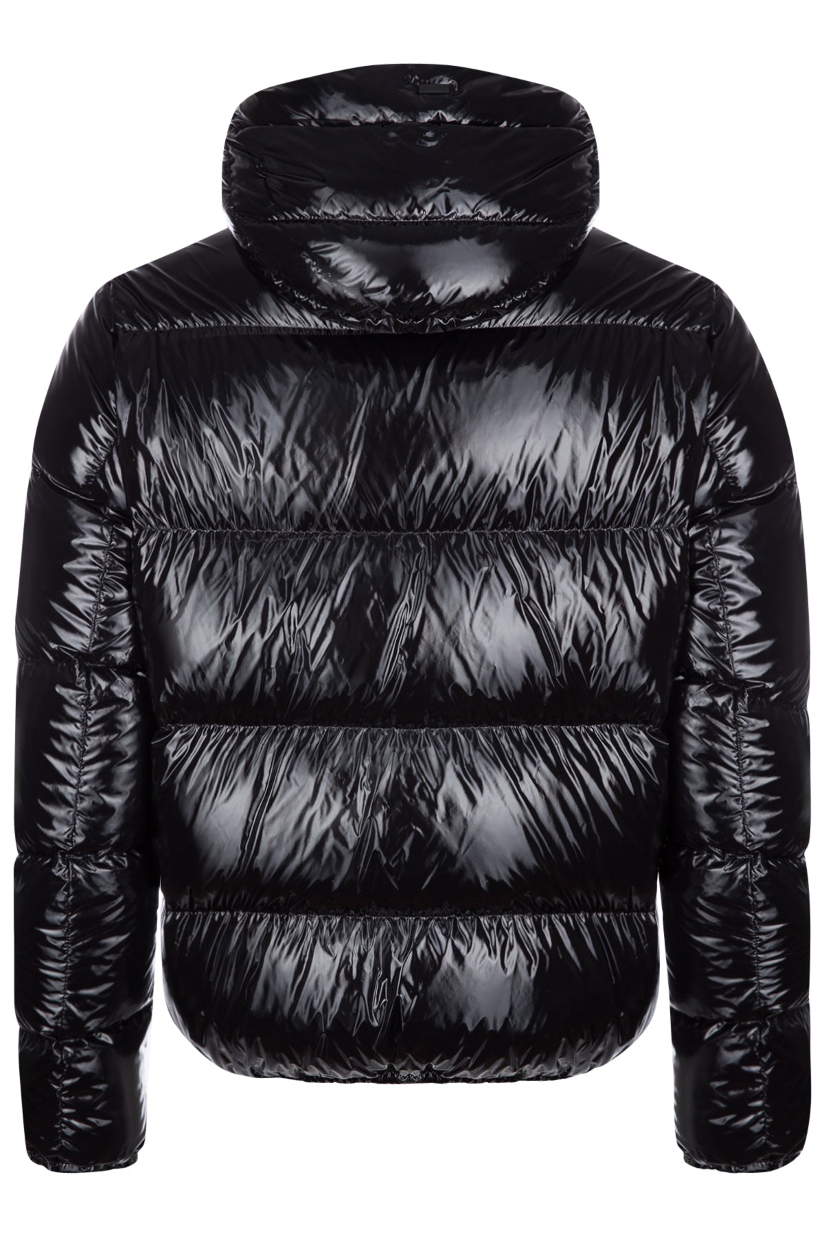 Herno Herren Bomberjacke aus Gloss Schwarz SCHWARZ Bild 2