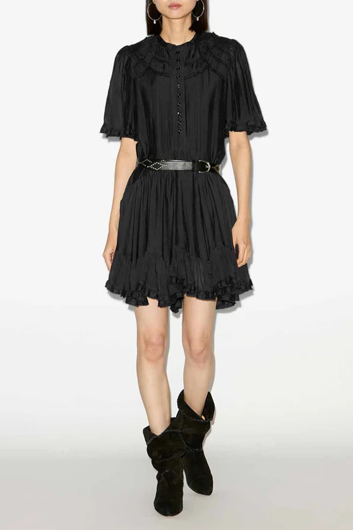 Isabel Marant Étoile Damen Kleid Celyana, Schwarz BLACK 01BK Bild 2