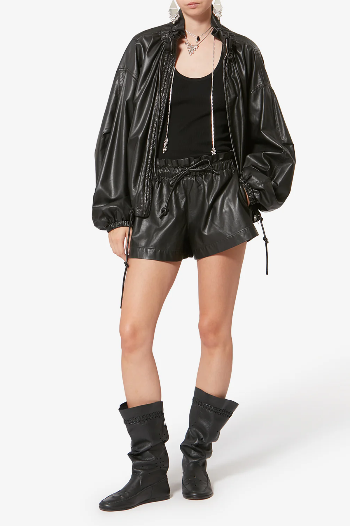 Isabel Marant Étoile Damen Kunstlederjacke Neela Schwarz SCHWARZ Bild 2