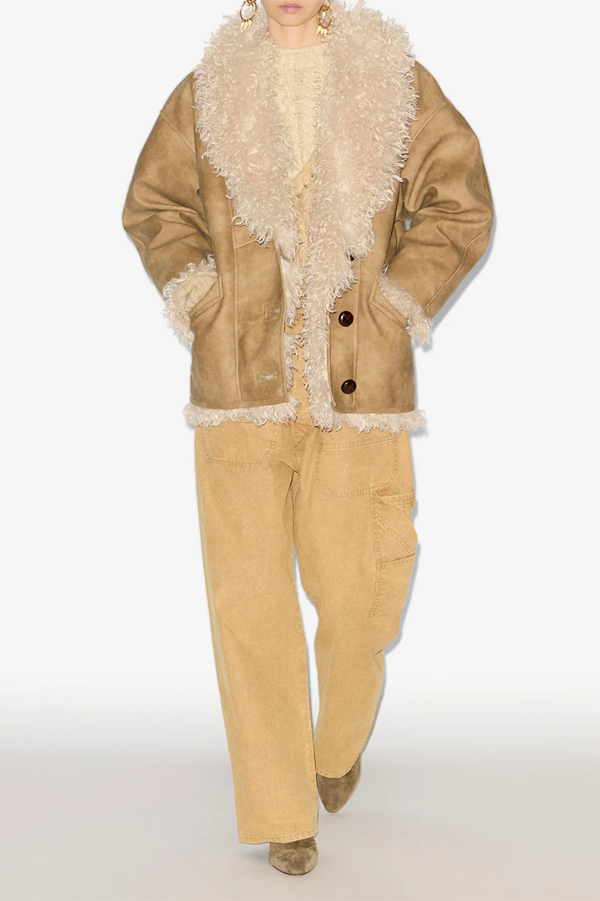 Isabel Marant Étoile Damen Mantel Clea, Taupe TAUPE 50TA Bild 2