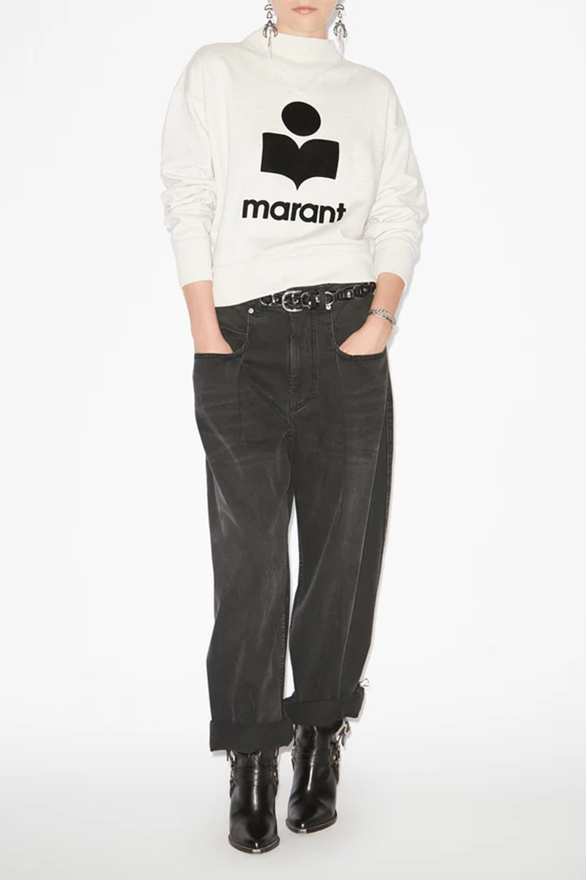 Isabel Marant Étoile Damen Sweatshirt Moby, Ecru ECRU23EC Bild 2