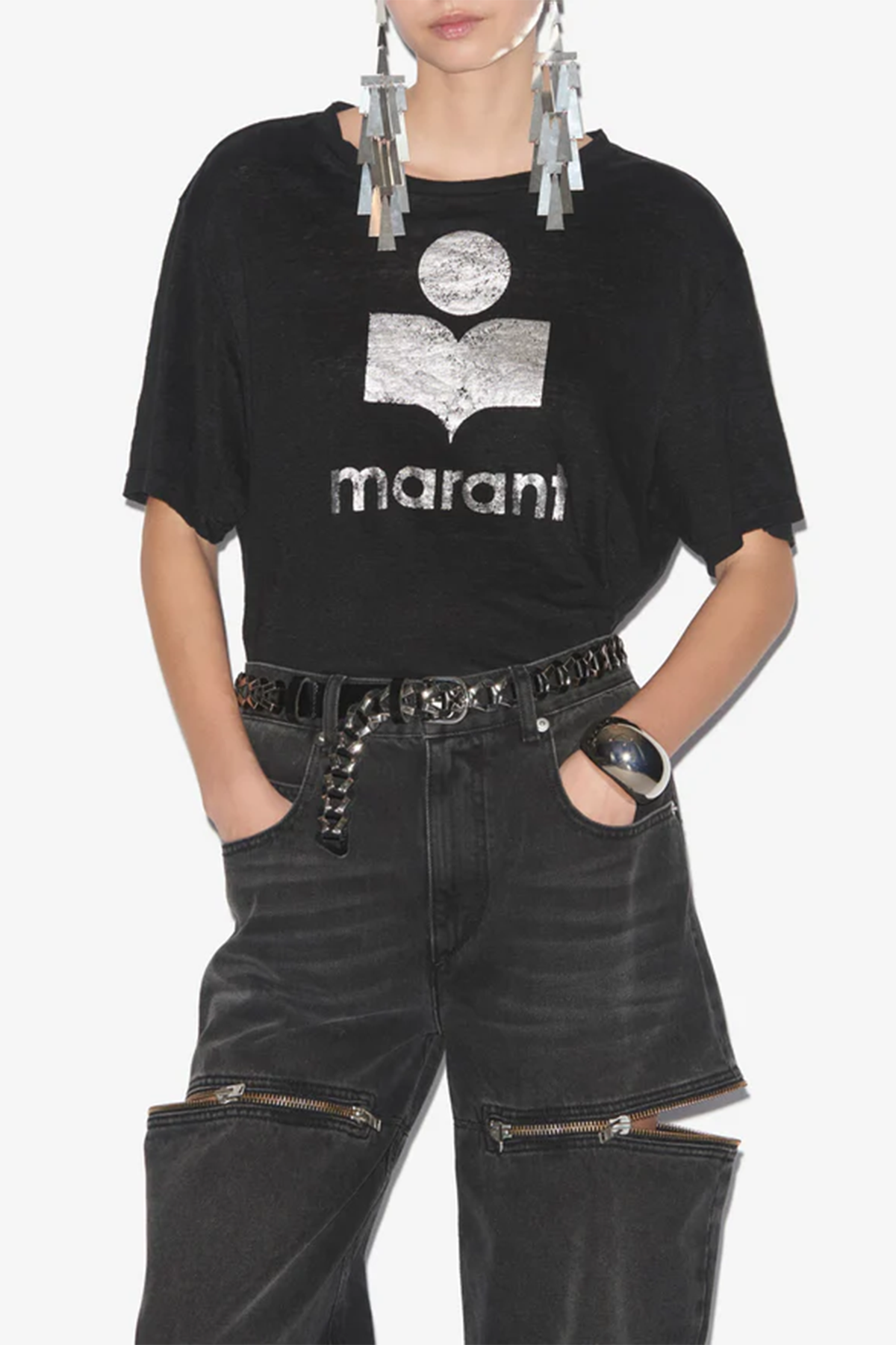 Isabel Marant Étoile Damen T-Shirt Zewel Schwarz SCHWARZ Bild 3