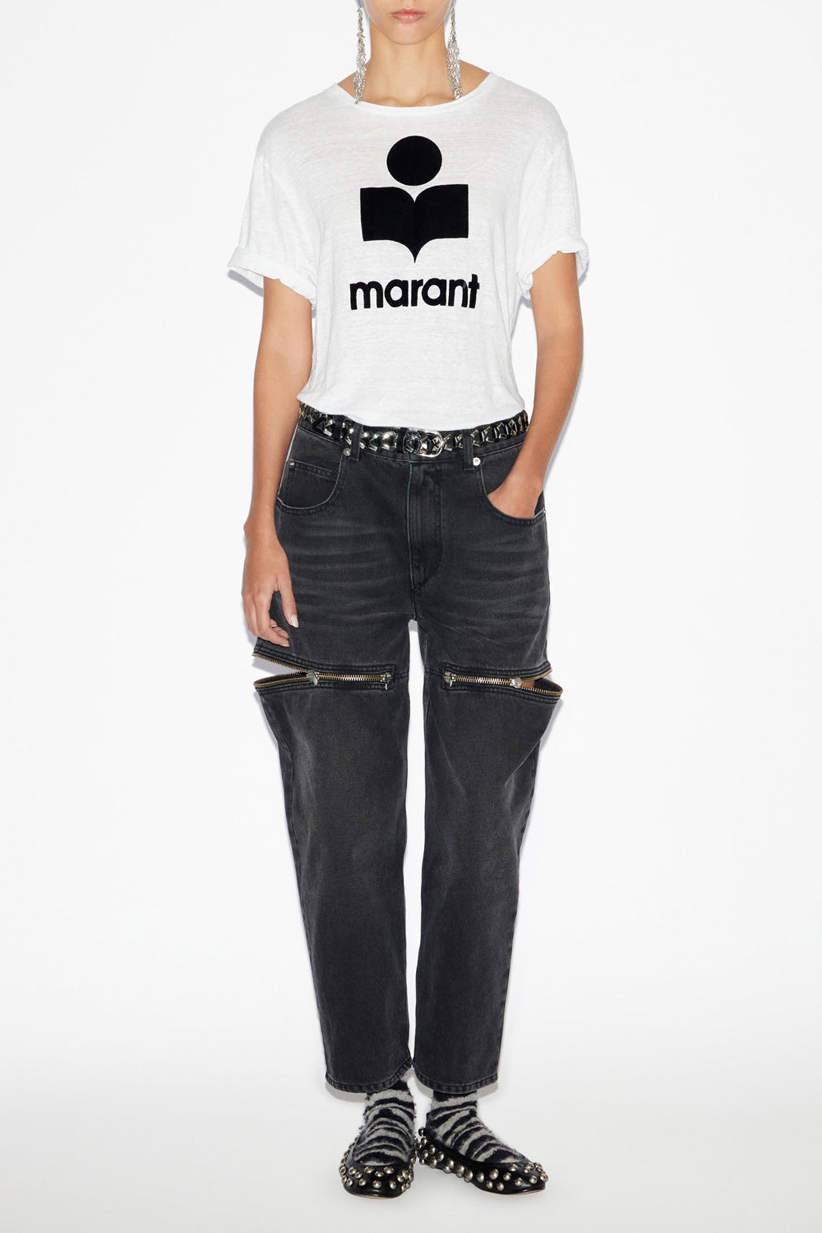 Isabel Marant Étoile Damen T-Shirt Zewel Weiss WEISS Bild 2