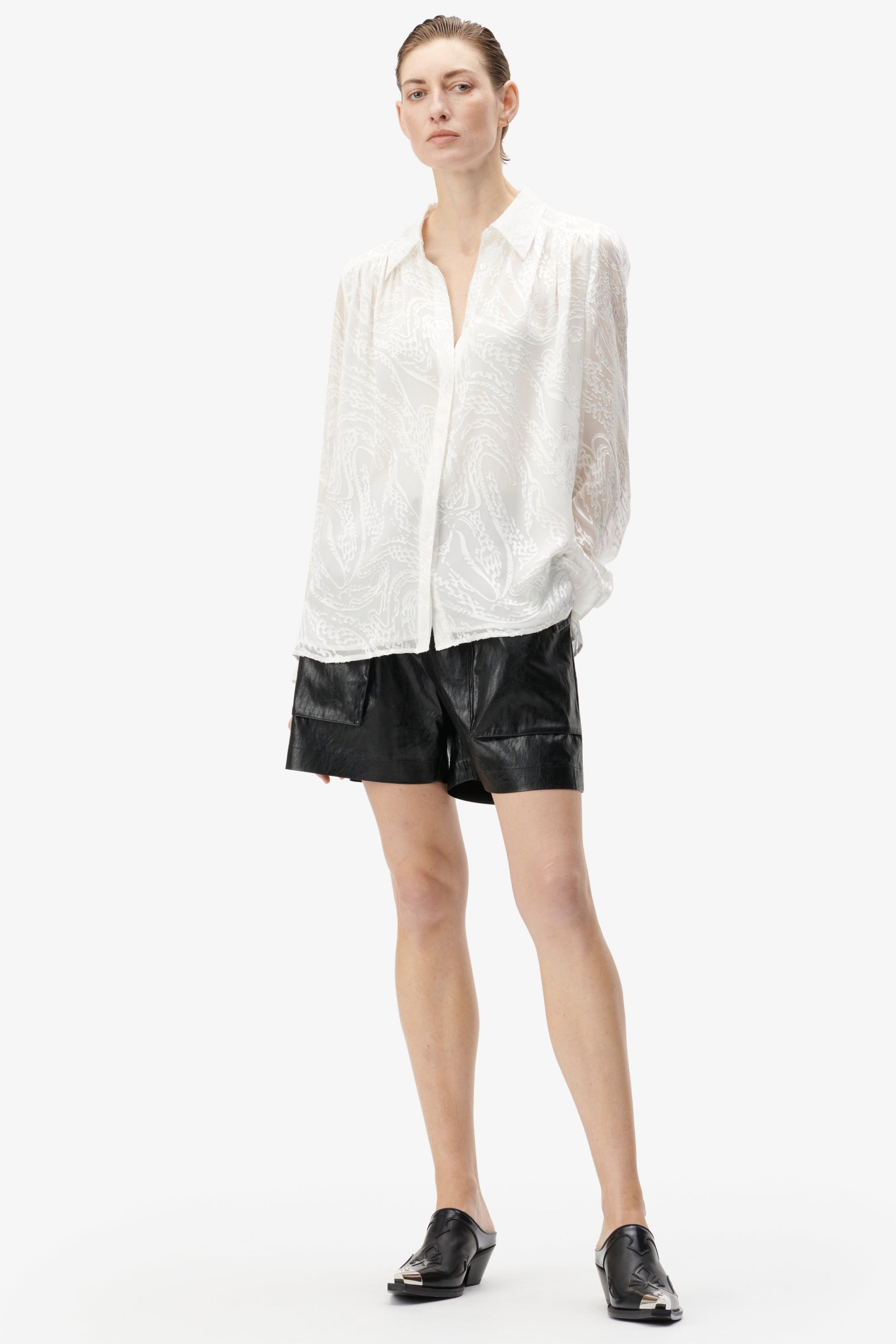 Lala Berlin Damen Bluse Bling Weiss WEISS Bild 2