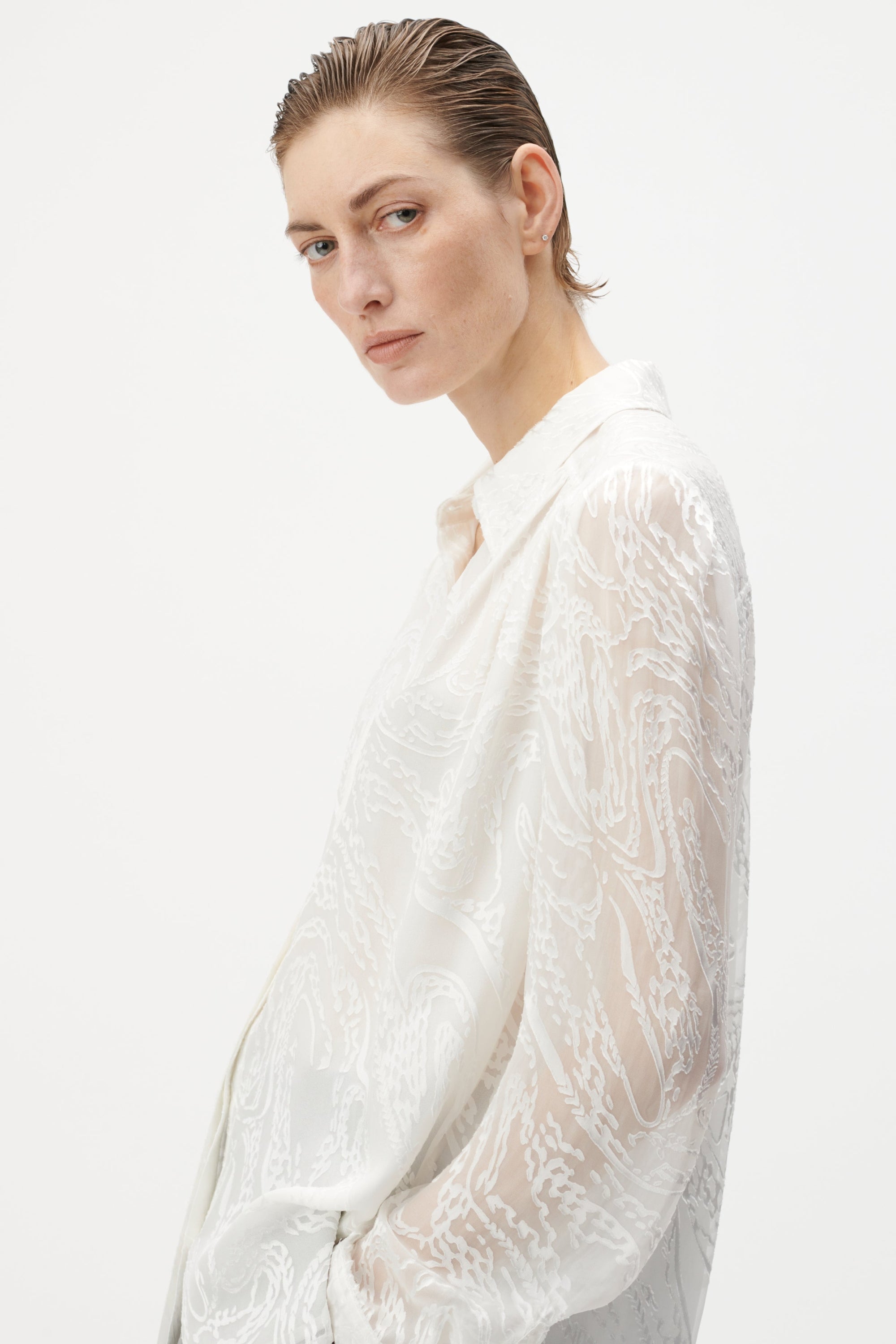 Lala Berlin Damen Bluse Bling Weiss WEISS Bild 5