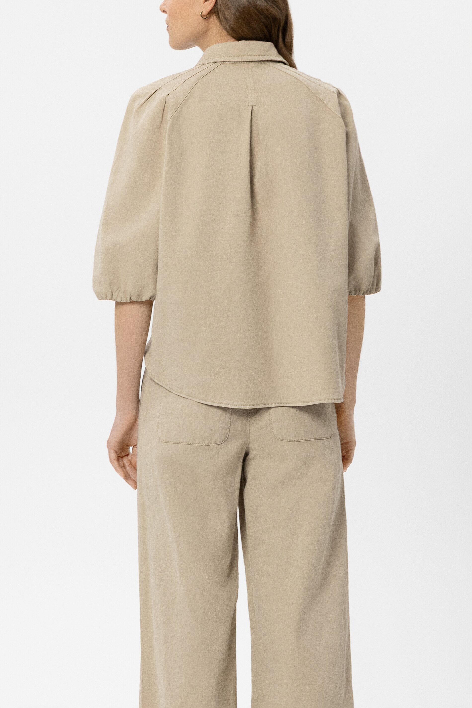 Luisa Cerano Damen Bluse aus Leinen-Mix Sand BEIGE Bild 4