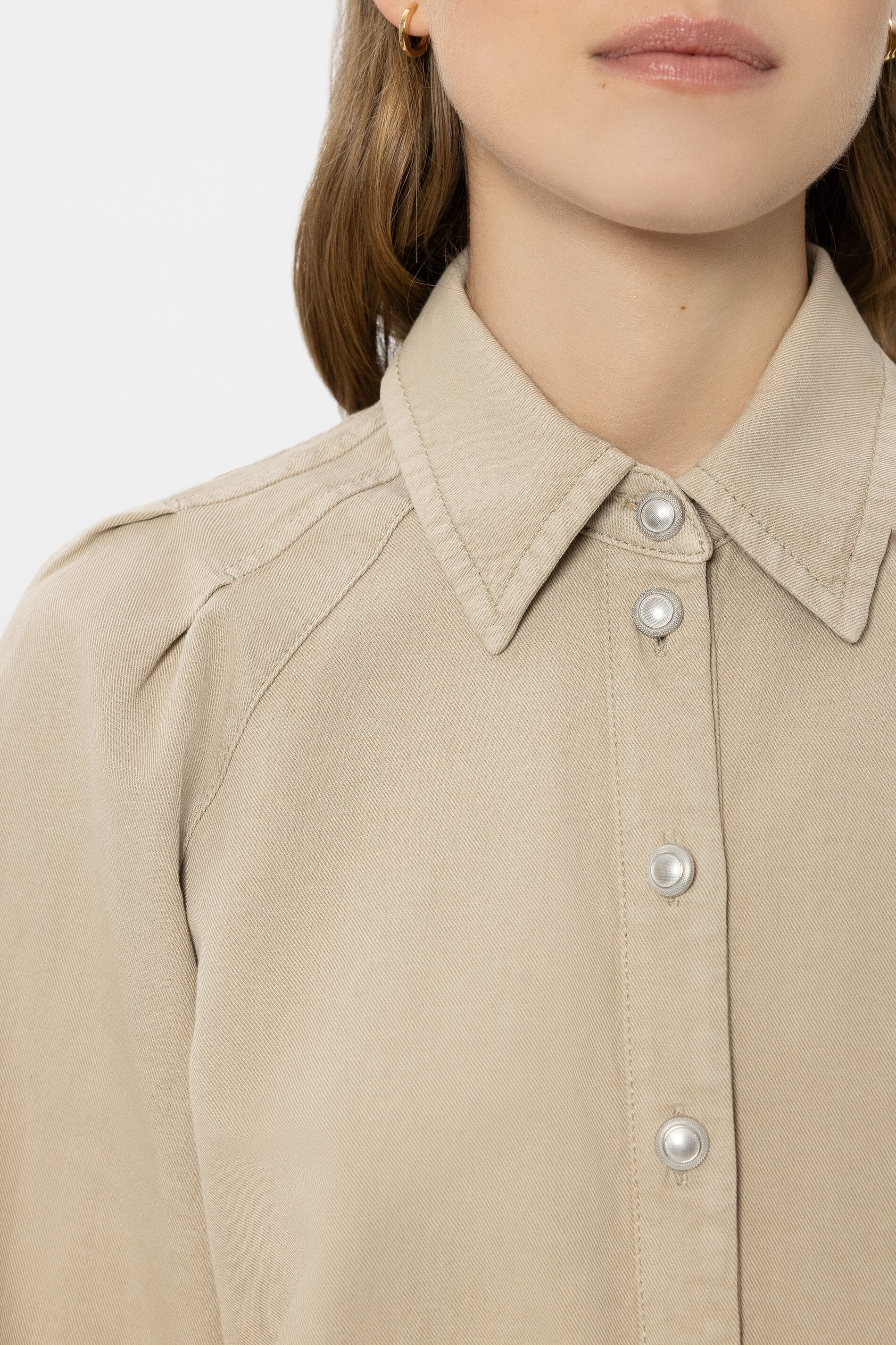 Luisa Cerano Damen Bluse aus Leinen-Mix Sand BEIGE Bild 5