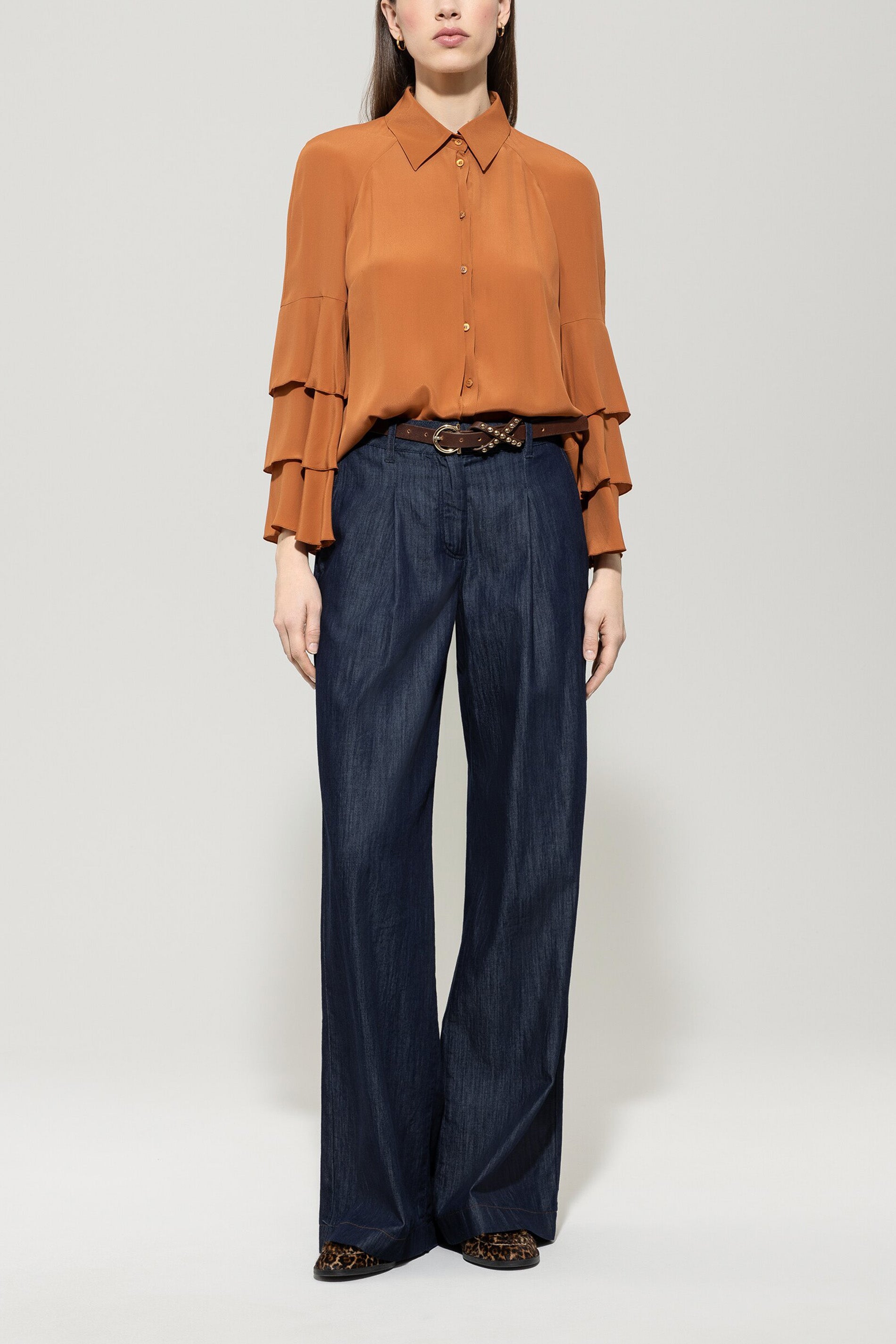 Luisa Cerano Damen Bluse aus Seiden-Mix, Cinnamon Braun cinnamon Bild 2