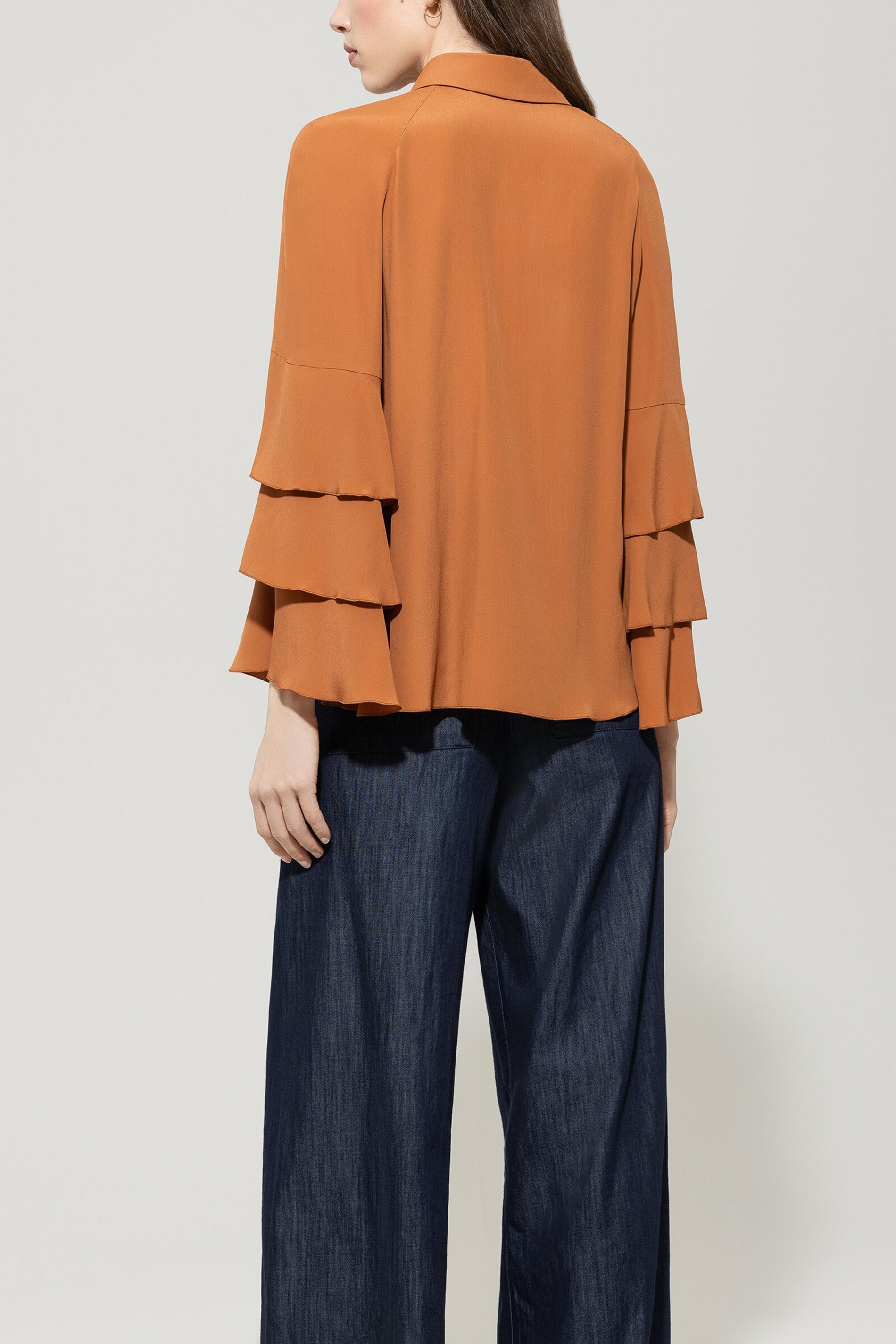 Luisa Cerano Damen Bluse aus Seiden-Mix, Cinnamon Braun cinnamon Bild 3