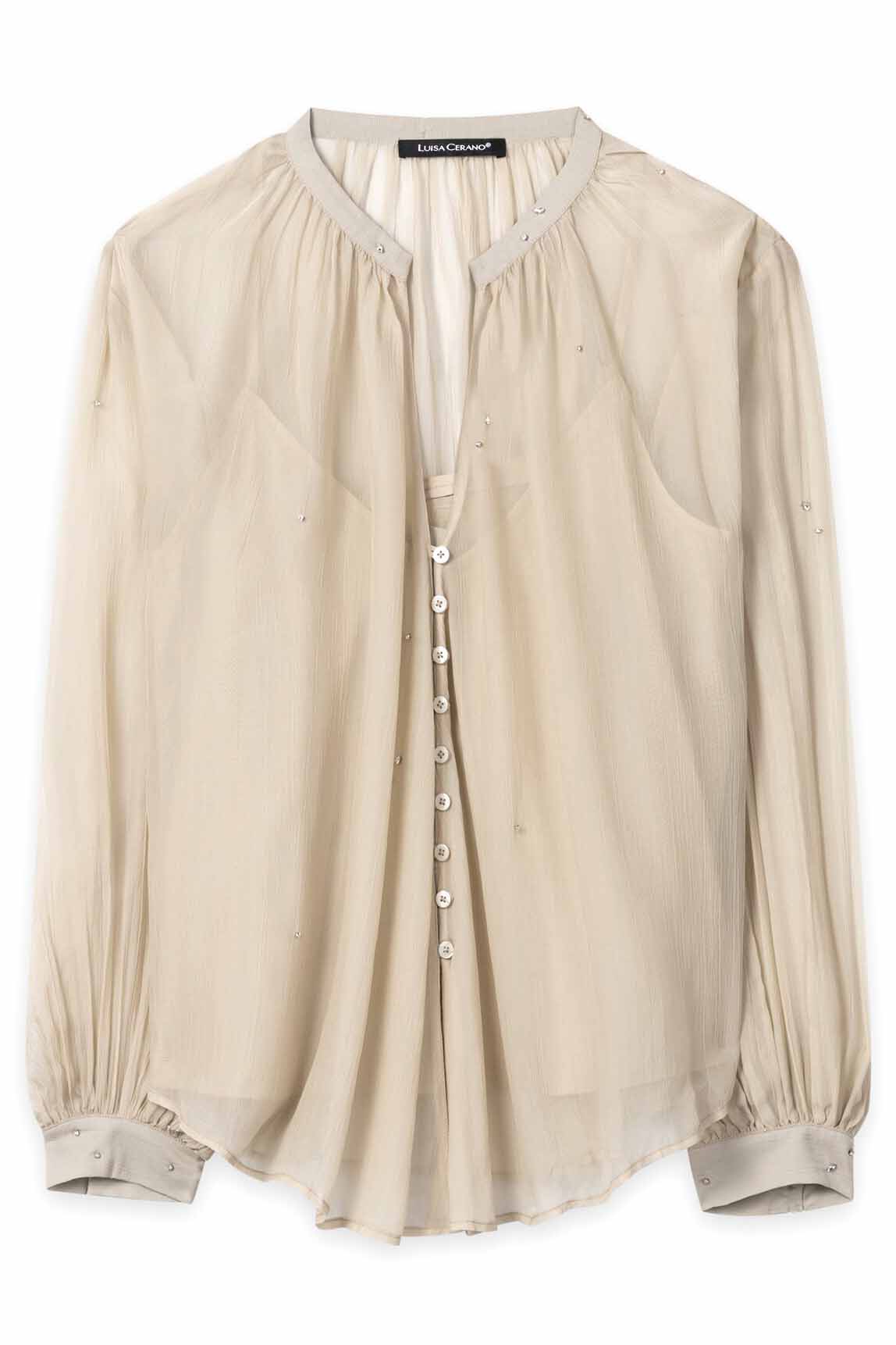 Luisa Cerano Damen Bluse mit Kristallsteinen Ginger GELB Bild 1