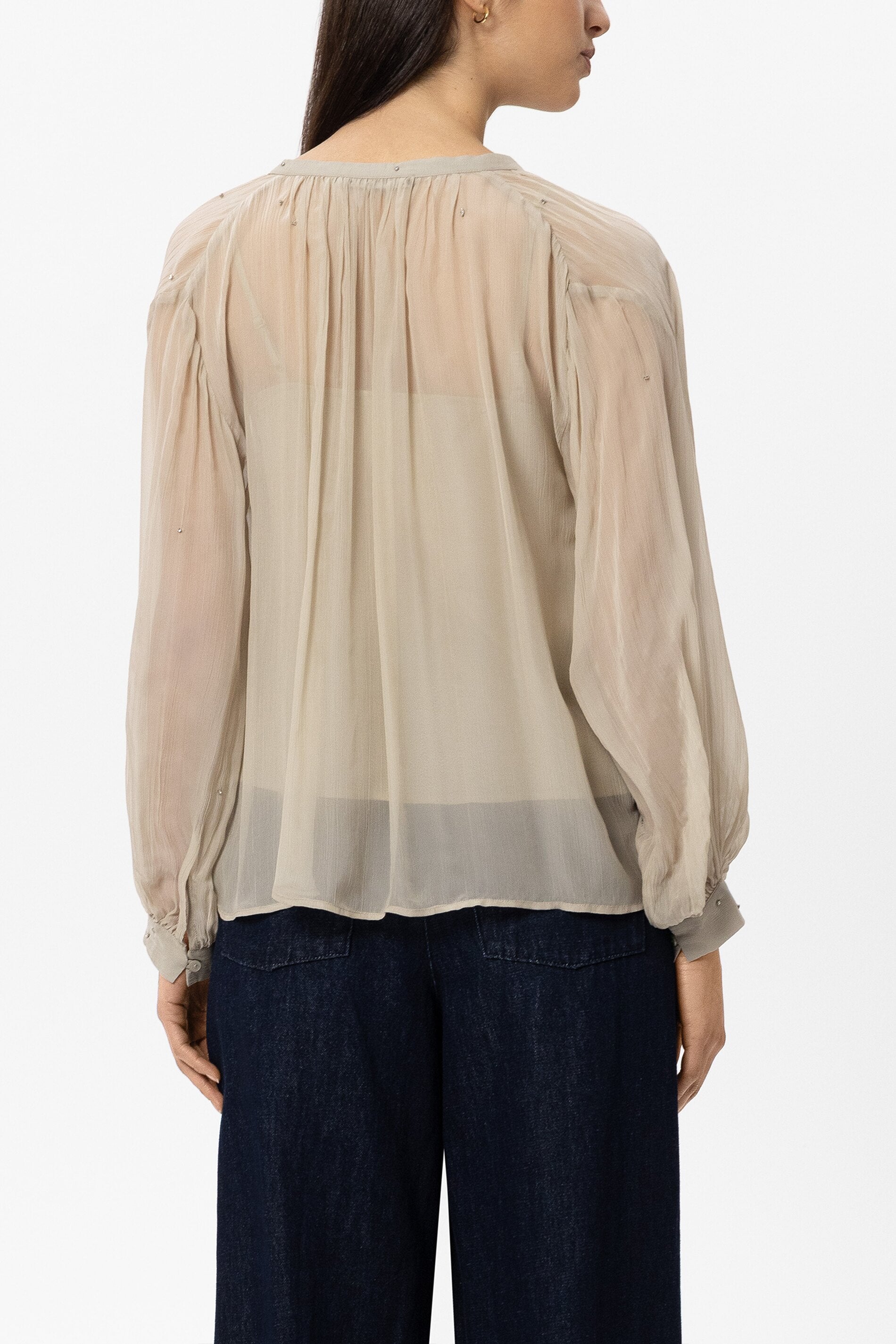 Luisa Cerano Damen Bluse mit Kristallsteinen Ginger GELB Bild 3